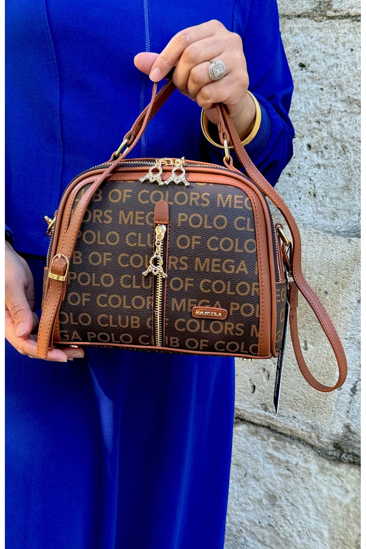 MEGA-Polo Women's 4 Compartment Hand and Shoulder Bag 7