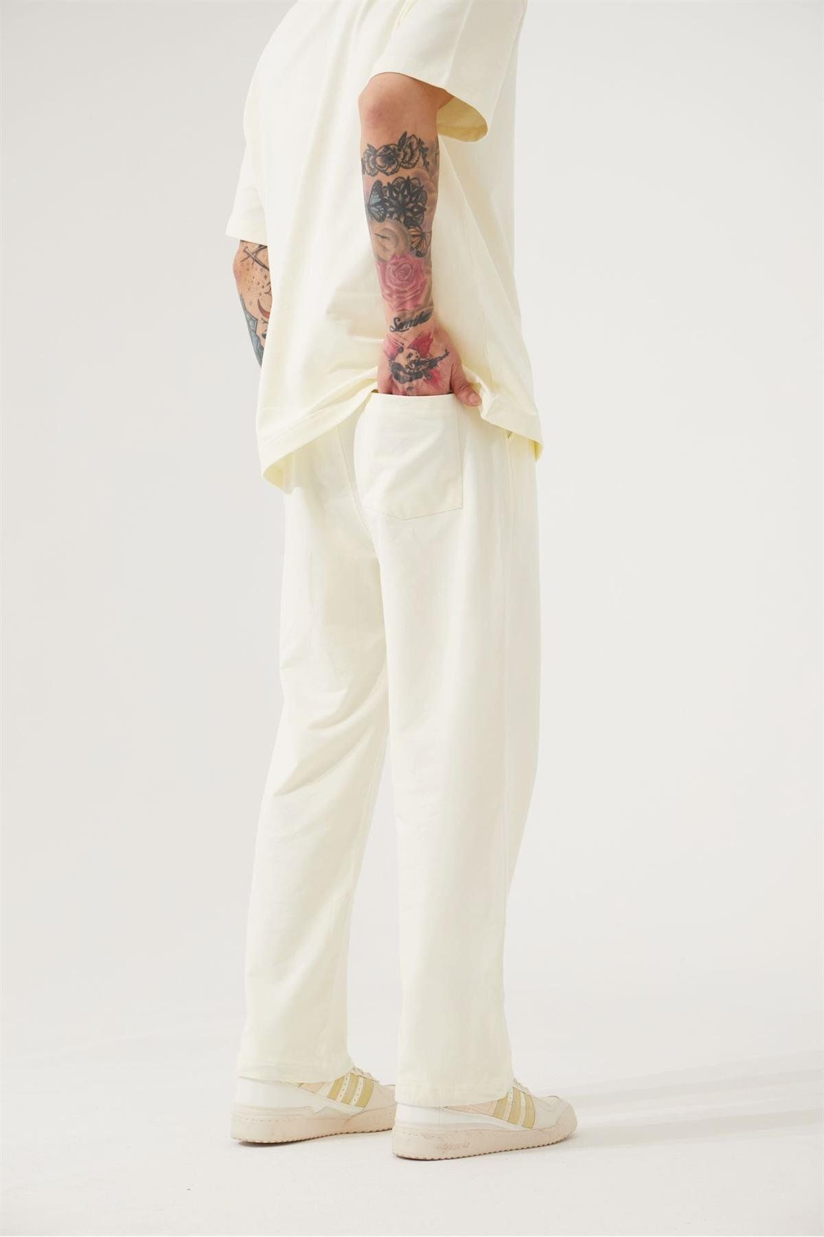 Machinist-Ανδρικό Basic Relaxed Baggy Cream Φούτερ 4