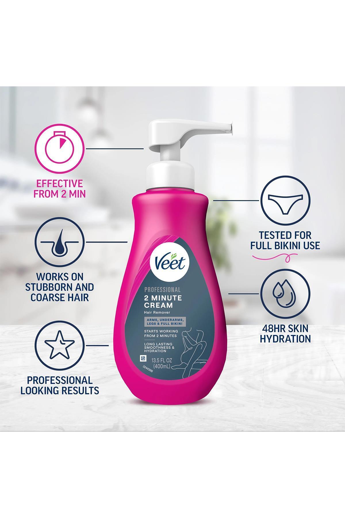 Professional 2 Dakikada Tüm Vücut Tüy Dökücü Krem 400ML — 062200995548 — تصویر 3 از 6