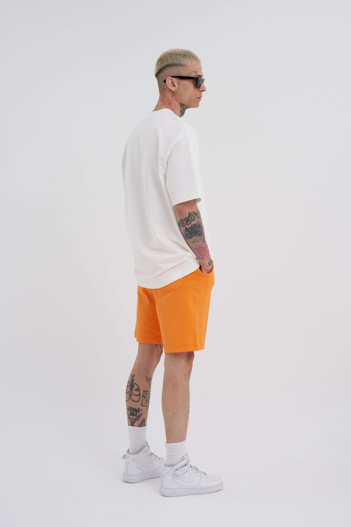 شلوارک و برمودا نارنجی مردانه یونیسکس Short Basic Shorts Orange Machinist