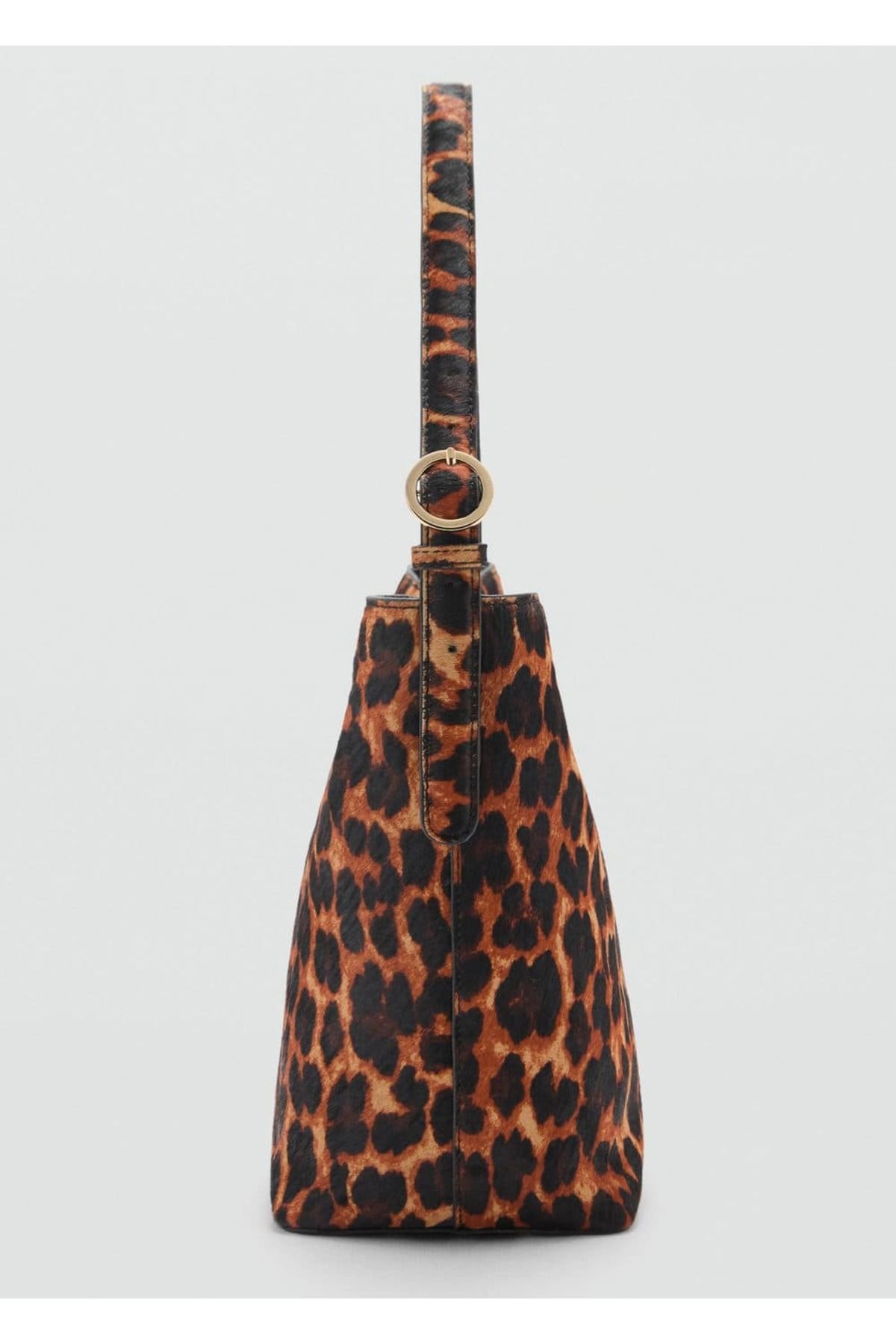 MANGO Woman-Shopper Bag with Leopard Print 4