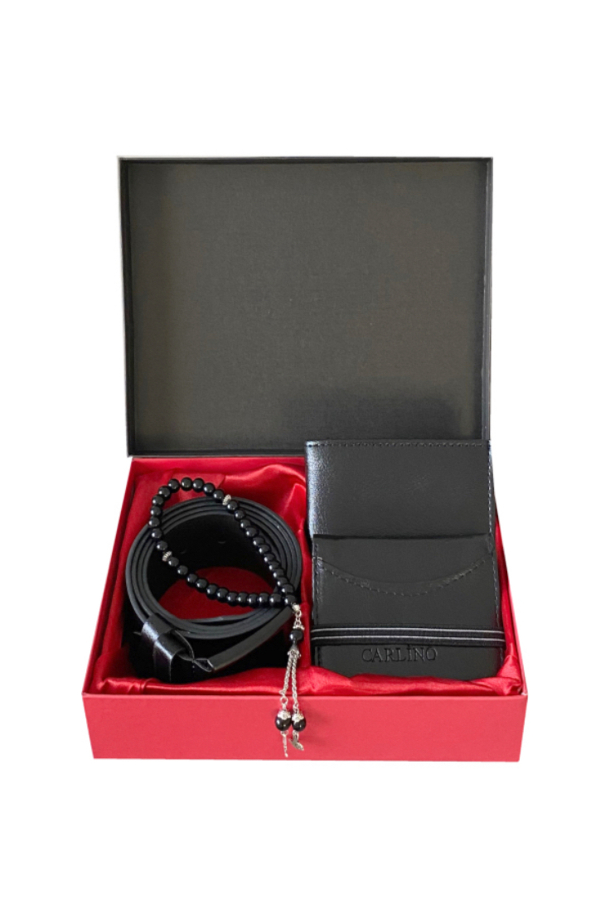 GulShop Öğretmenler Günü Hediye Seti Siyah Kemer Cüzdan Kredi