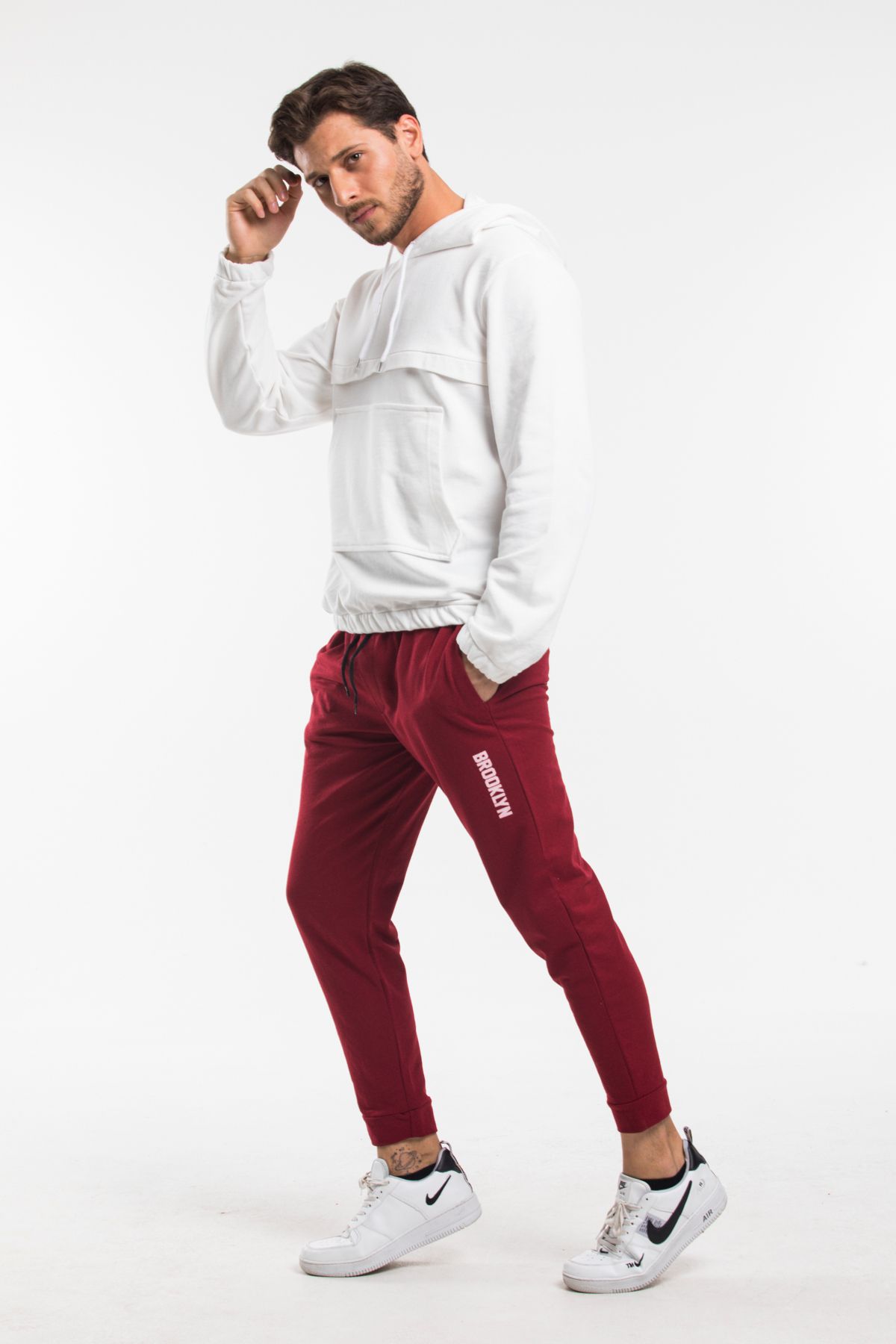 Superlife-Men's Regular Fit Broklyn Printed Thin Sweatpants Spr 203 2