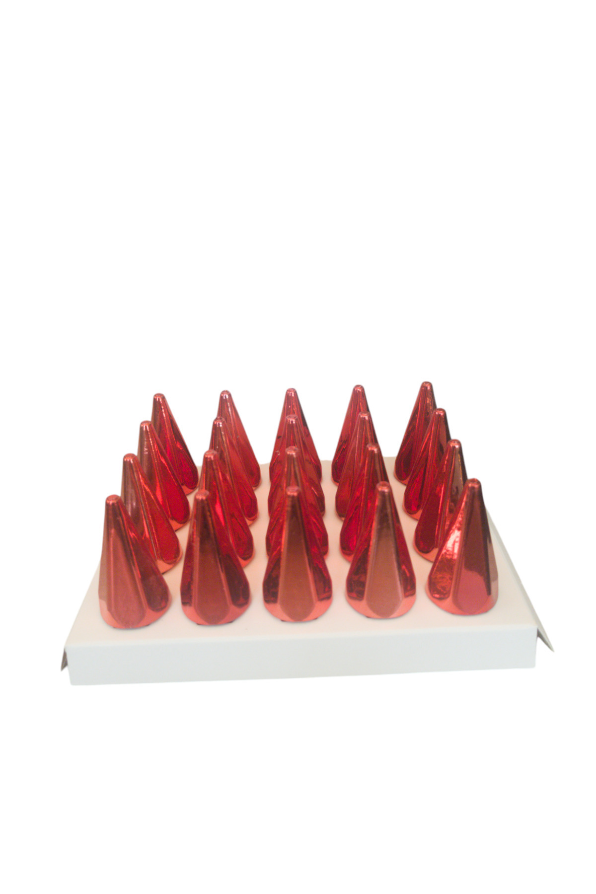 doğruluk galvano Bijon kapağı 19" 20li set parlak kırmızı  sivri mermi model