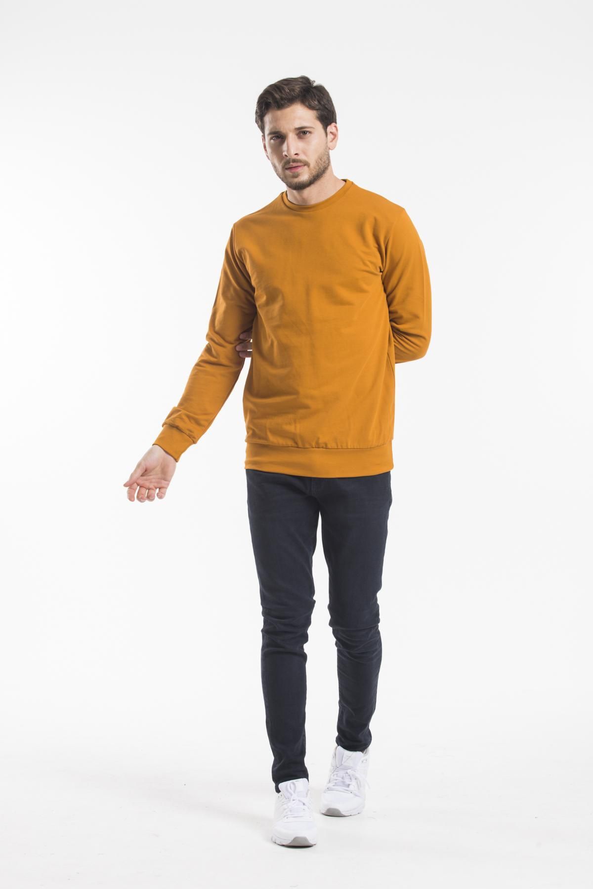 Superlife-Men's Crew Neck Regular Fit Thin Sweatshirt Spr 20k30 1