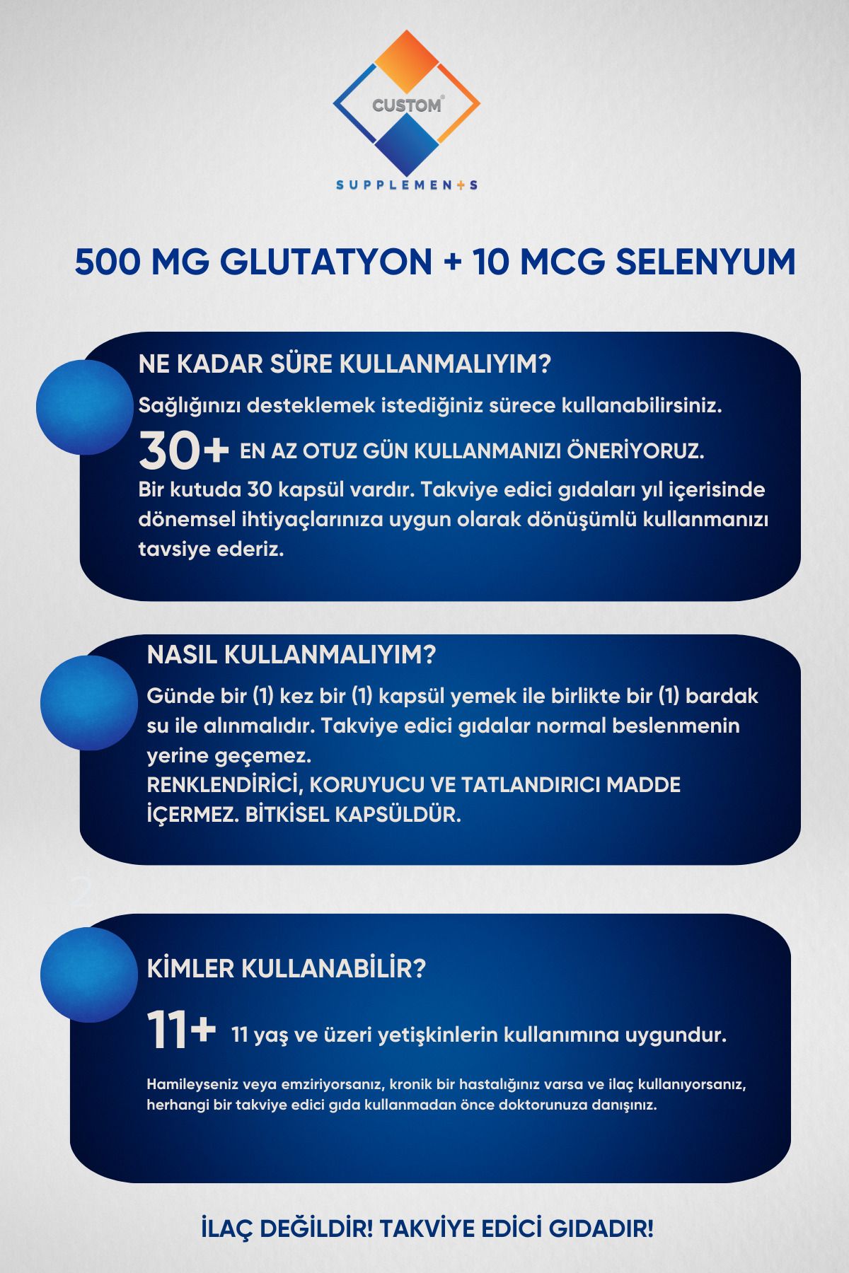 Custom Supplements-Glutathione + Selenium Enteric Capsule 30 Capsules 5