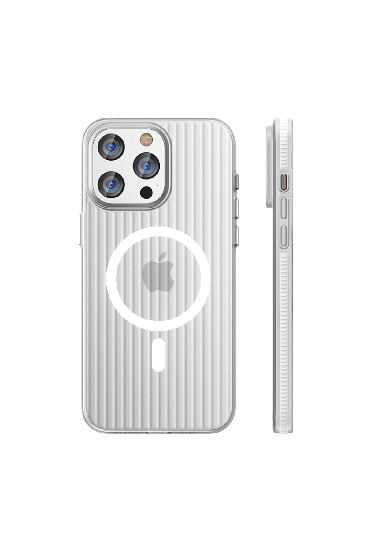 Joko iPhone 14 Pro Max Line Magsafe Kapak - Beyaz FLKRY