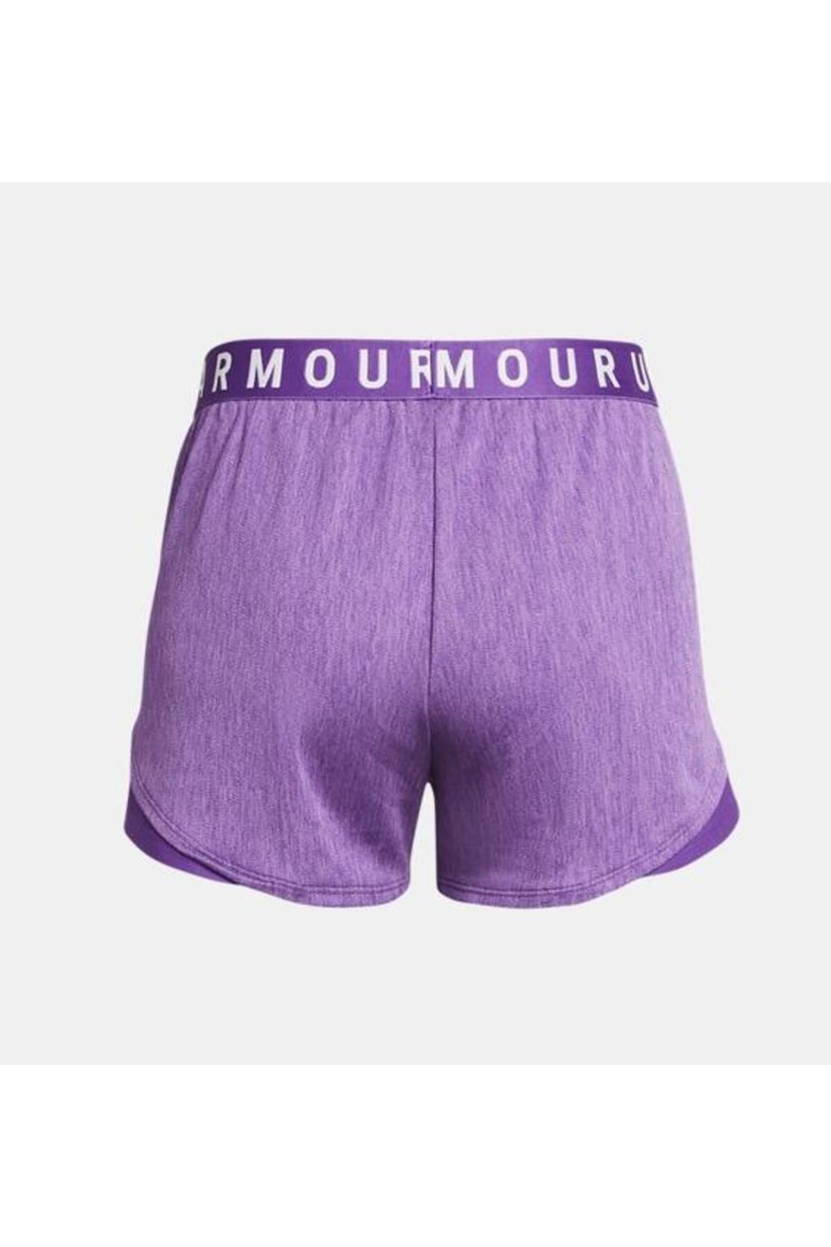 Under Armour-Women's Makra Logo Waist Elastic Comfortable Short Purple Shorts 1349125 -525 5