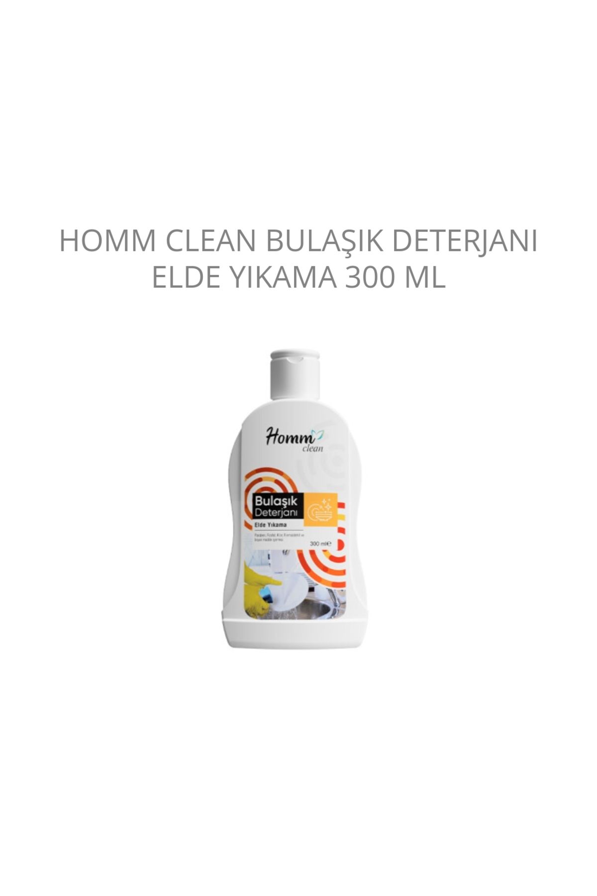 homm Clean Bitkisel Bulaşık Deterjanı Elde Yıkama 300 ml