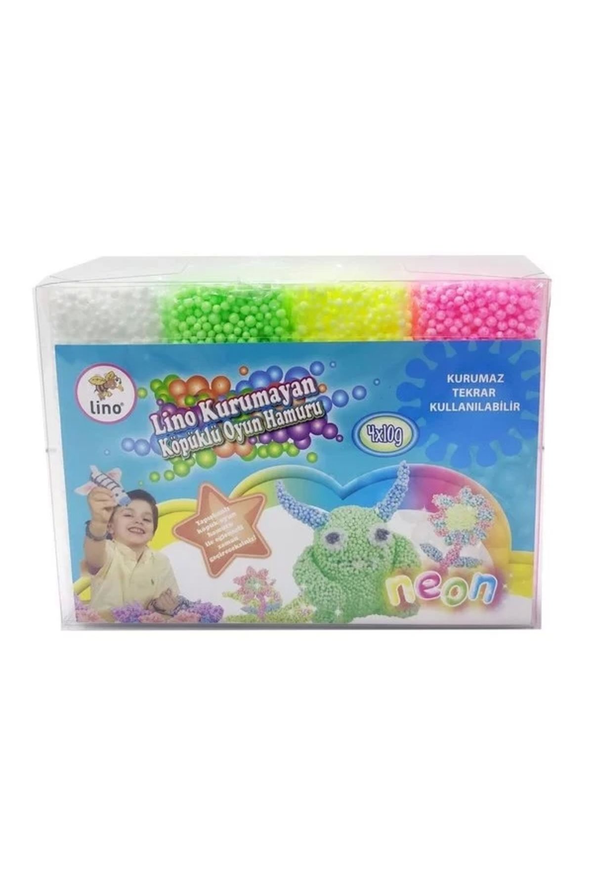 Lino-4-Piece Non-Drying Foam Play Dough - 10 g Pvc Box 1