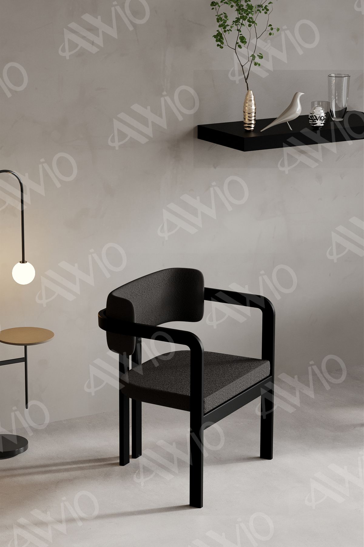 SOPHİA Tokyo Sandalye Siyah Mutfak Salon Yemek Odası Sandalyesi Demonte Metal Ayak