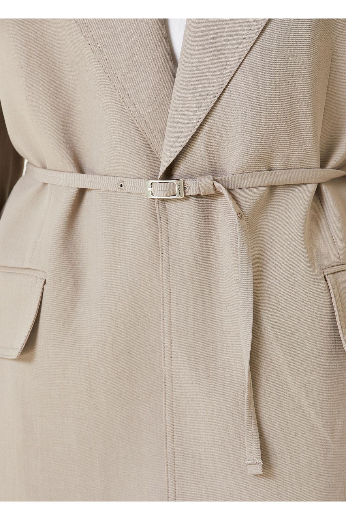 Acne Studios-Beige Blazer Size 38 - Belt Detailed 4