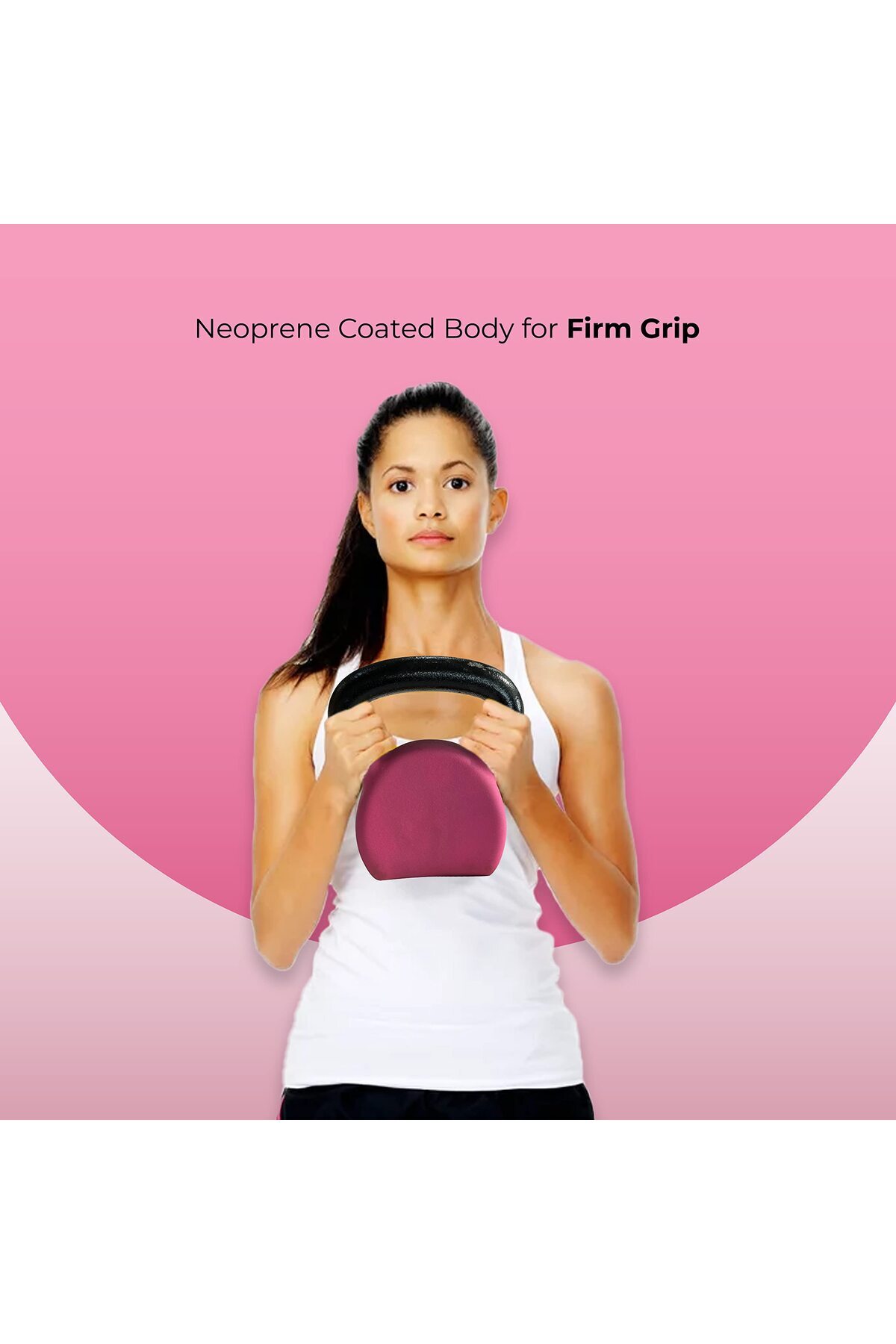 Nivia-Ab. Kettlebell 8Kg (17.6LB) | Pink, Iron with Rubber Coat | Fitness Weights 5