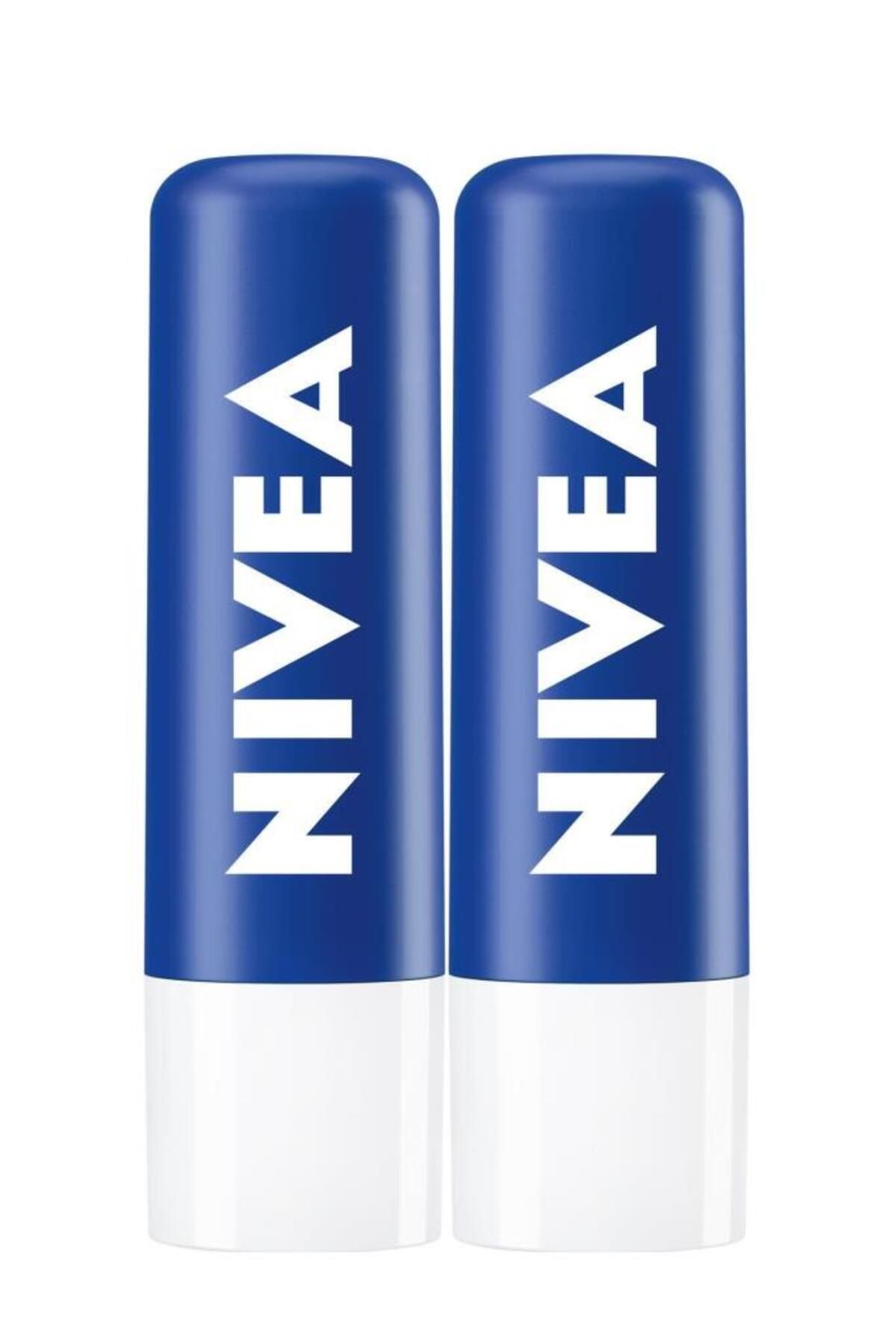 NIVEA Original Care Renksiz Dudak Bakım Kremi 4.8gr, 24 Saat Nemlendirici, Besleyici, Shea Yağı, X2 Adet