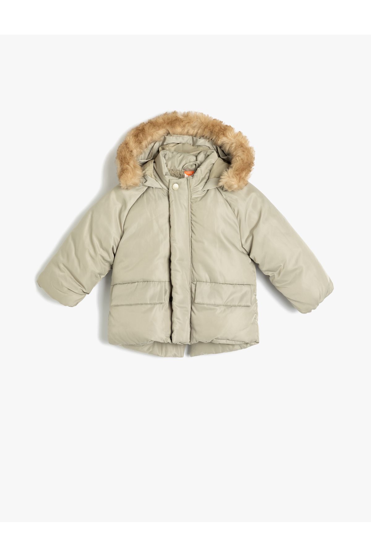 Koton-Puffer Jacket with Hood and Fur Detail Pockets 1