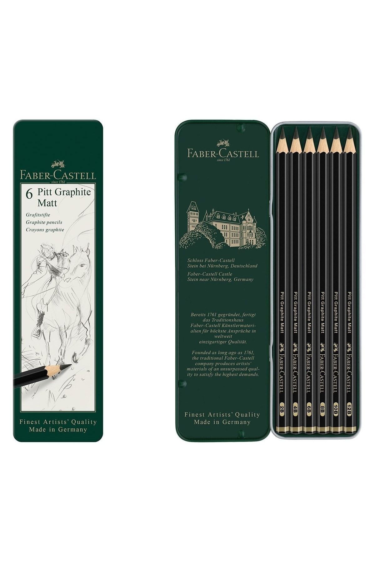 Faber Castell Pitt Graphite Matt Dereceli Kalem 6lı Set 11 52 07