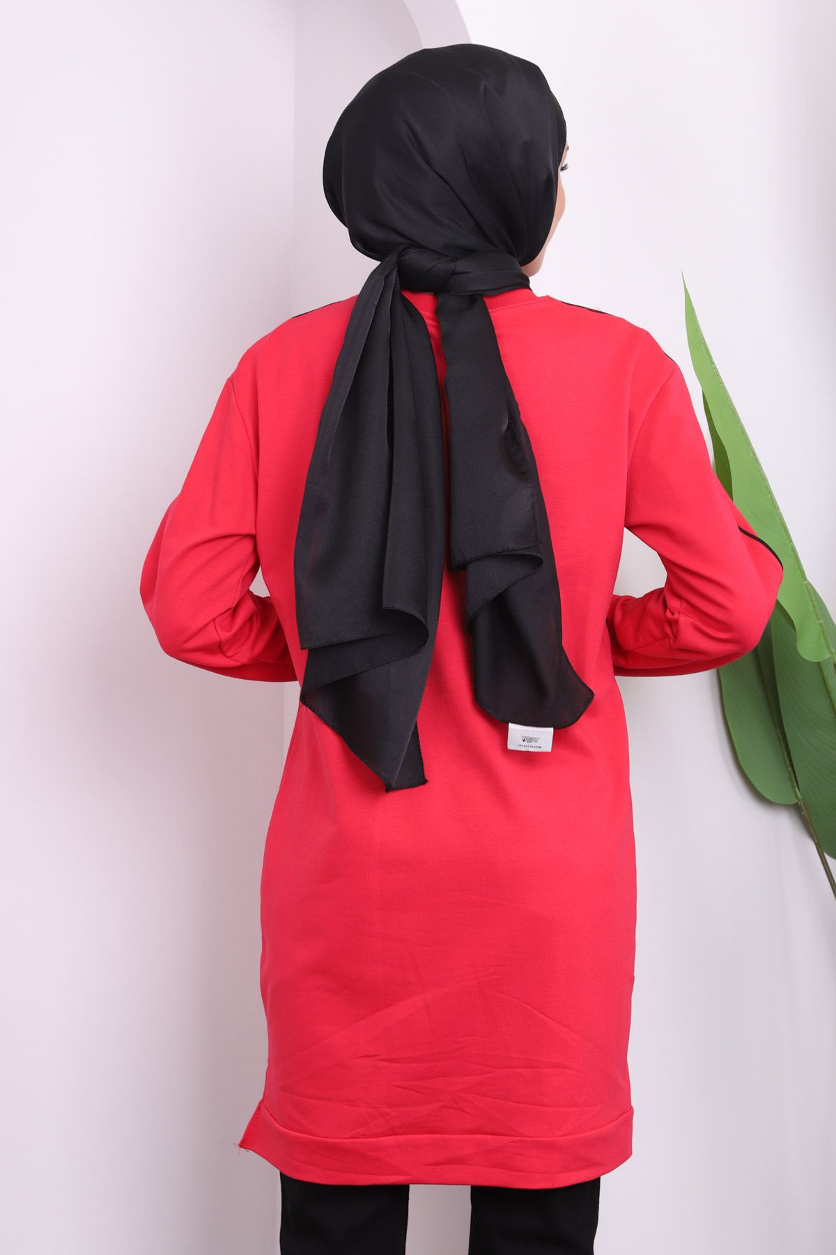 İmajButik-تونيك فوشيا بخيطين مع خطوط أمامية 3
