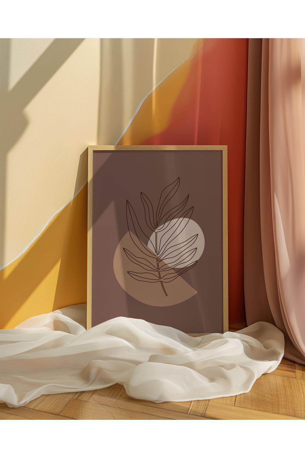 CANVASUM-Natural Forms Abstract Boho Style Frame Look Set of 3 Table 4