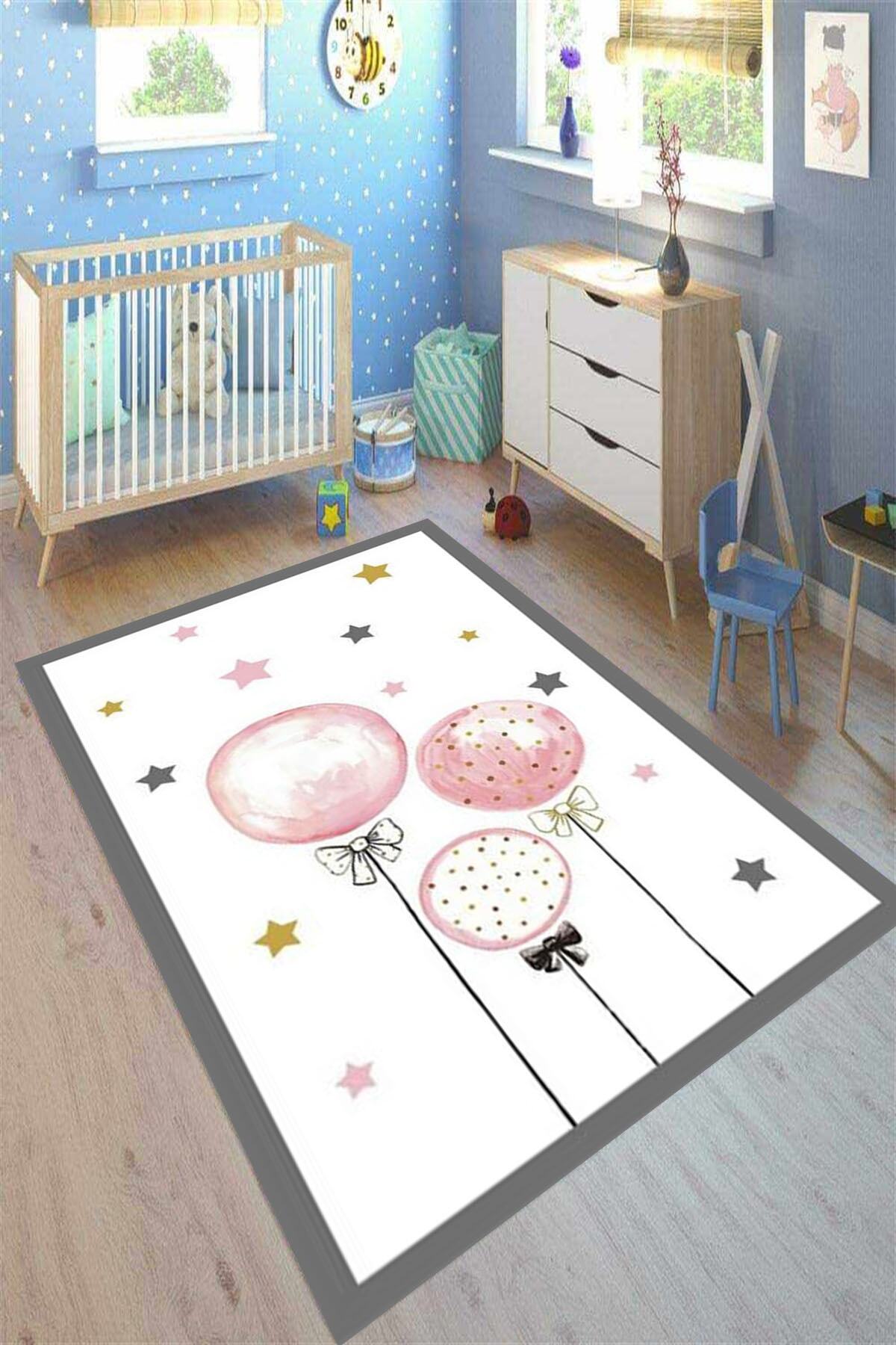 Washable Antibacterial Digital Printing Children's Rug with Punto Anti-Slip Dot Base