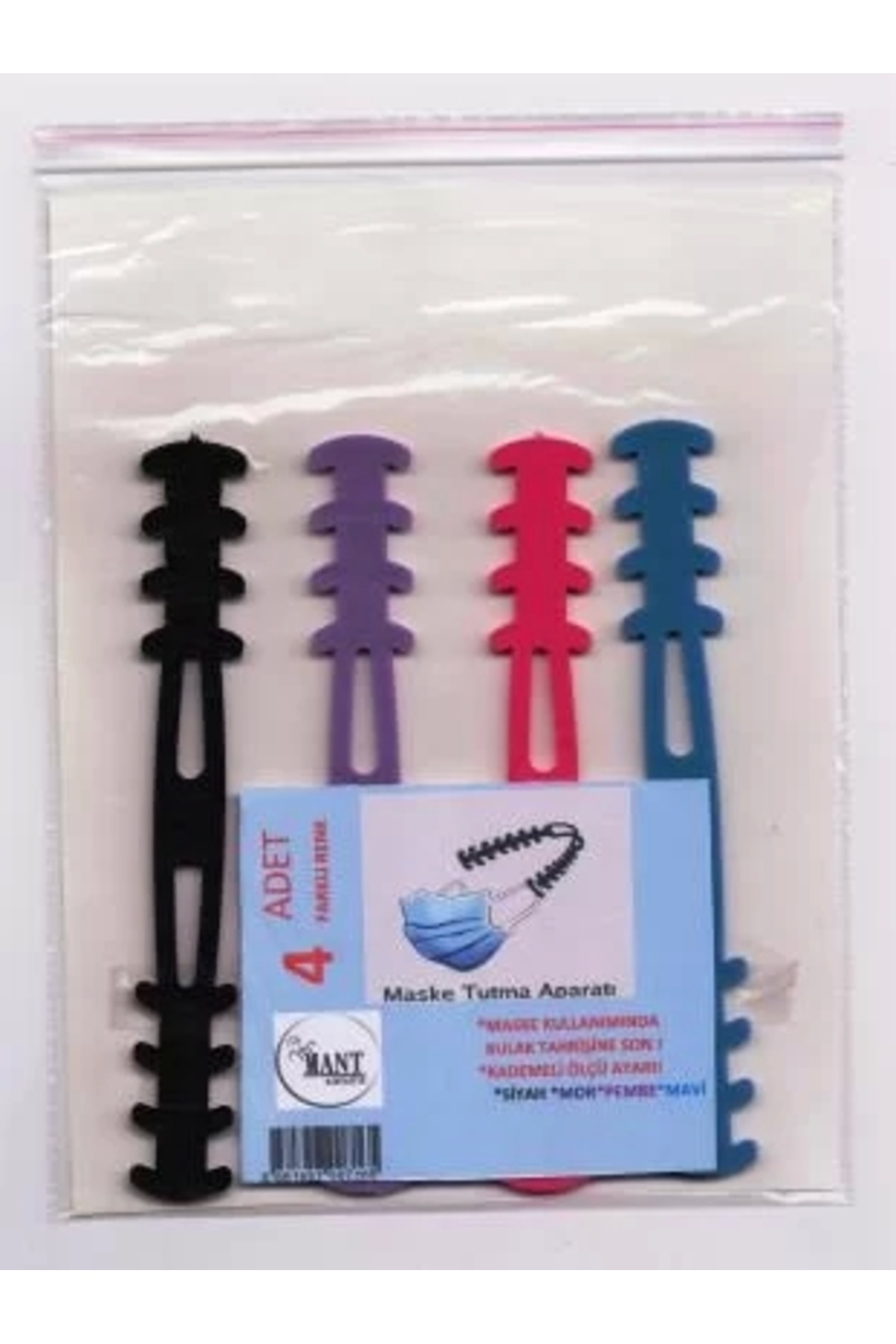MANT KIRTASİYE Yumuşak Plastik Cerrahi Maske Kulak Koruyucu Aparatı ( 4 Adet)