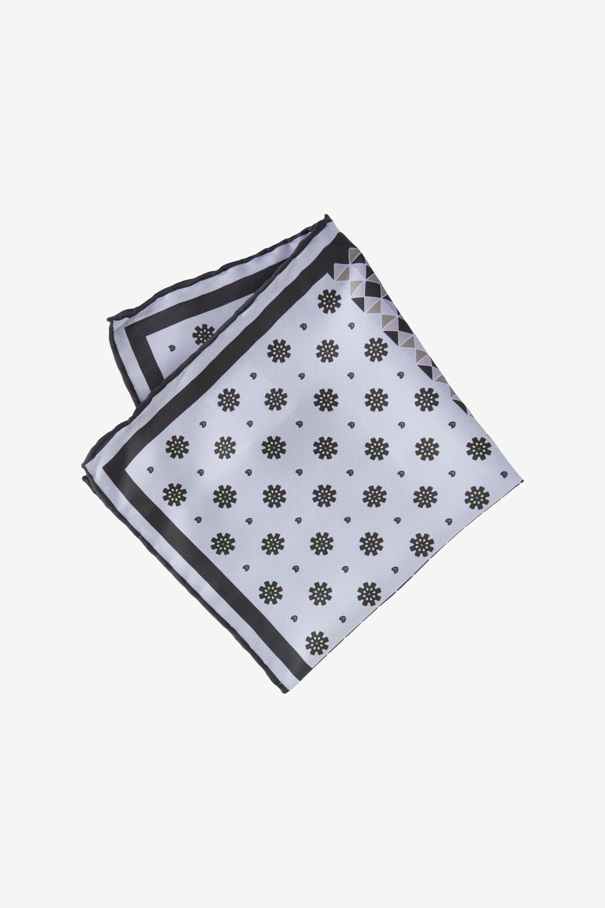 ALTINYILDIZ CLASSICS-Men's Grey-Black Handkerchief 1