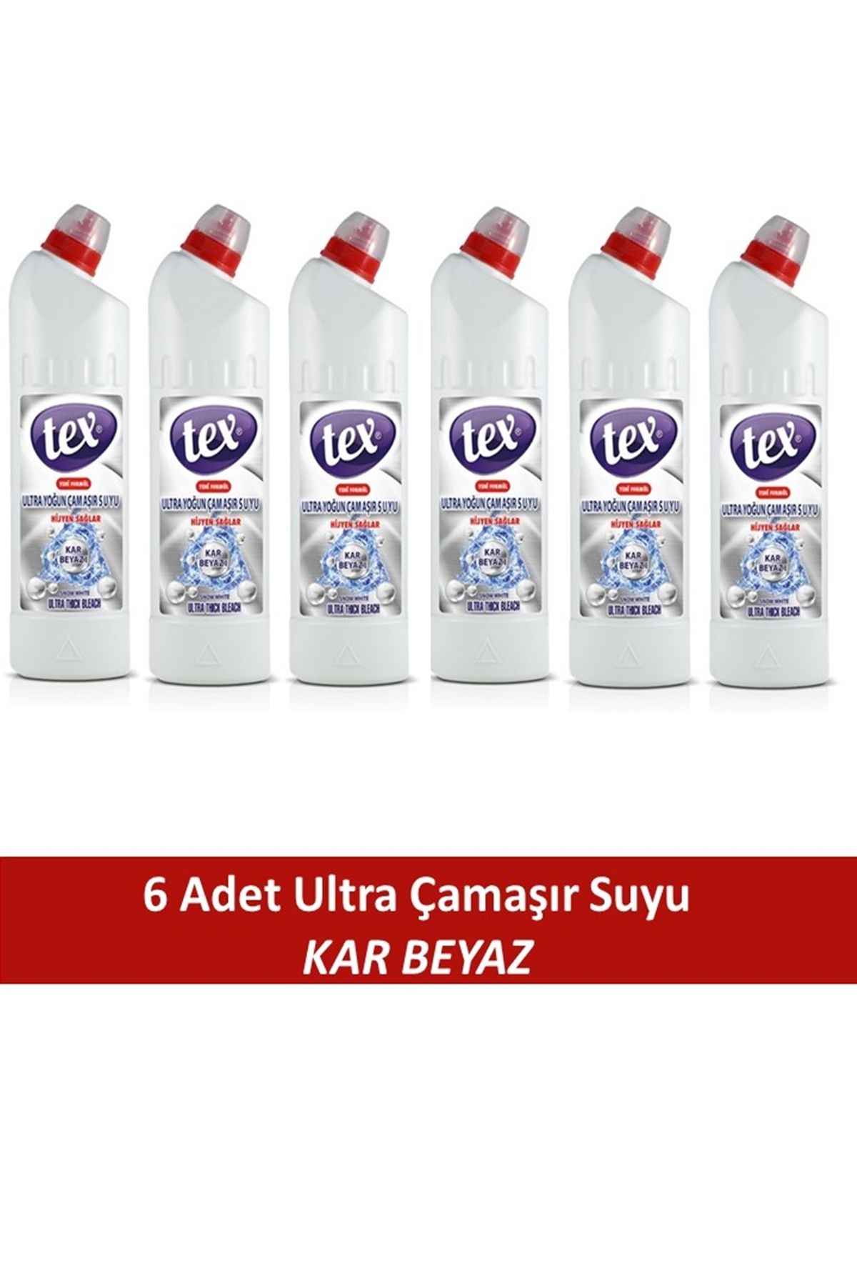 Tex Ultra Çamaşır Suyu Kar Beyaz 750 gr , Toplam 6 Adet