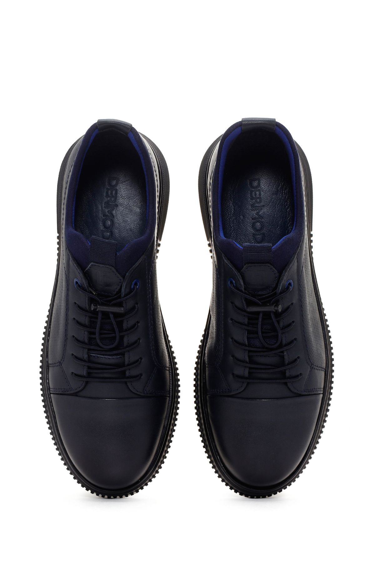 Derimod-Navy Blue Leather Sneaker - Lace-up, Men's, 24WFD 676026 6