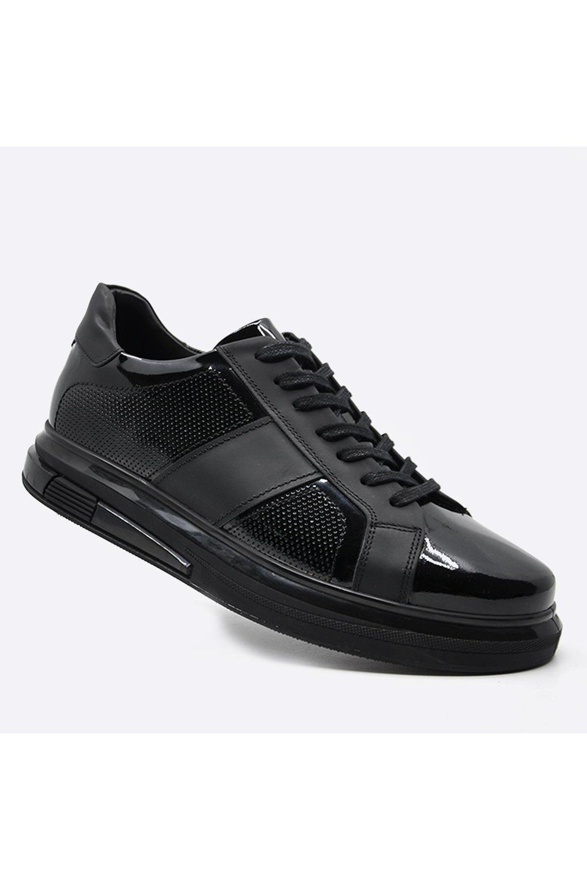 Fosco Pantofi Negru Din Piele Lacuita - Pantofi Barbatesti Masculin - 42