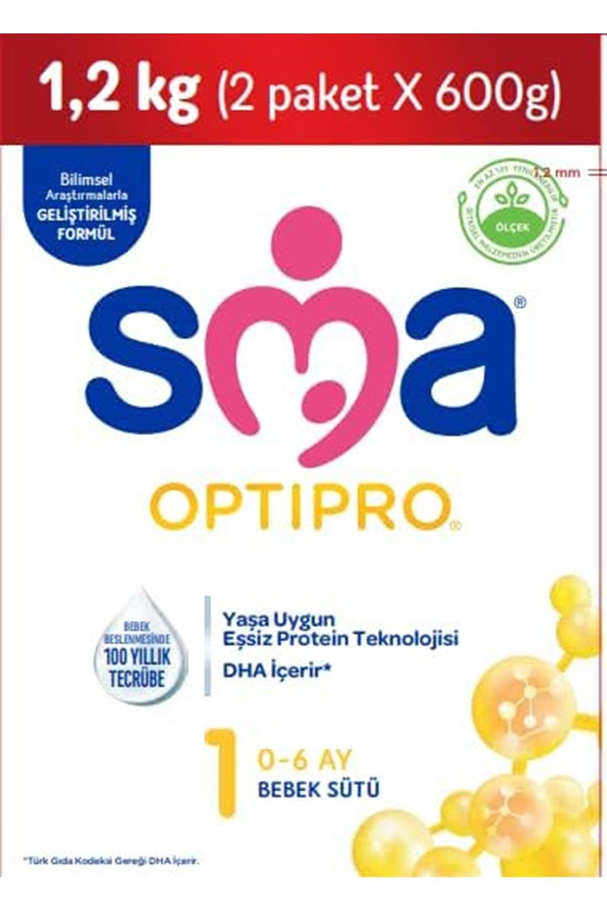 جعبه SMA Optipro 1200GR No:1 Baby Milk (0-6 ماهه) (ست 4 عددی)