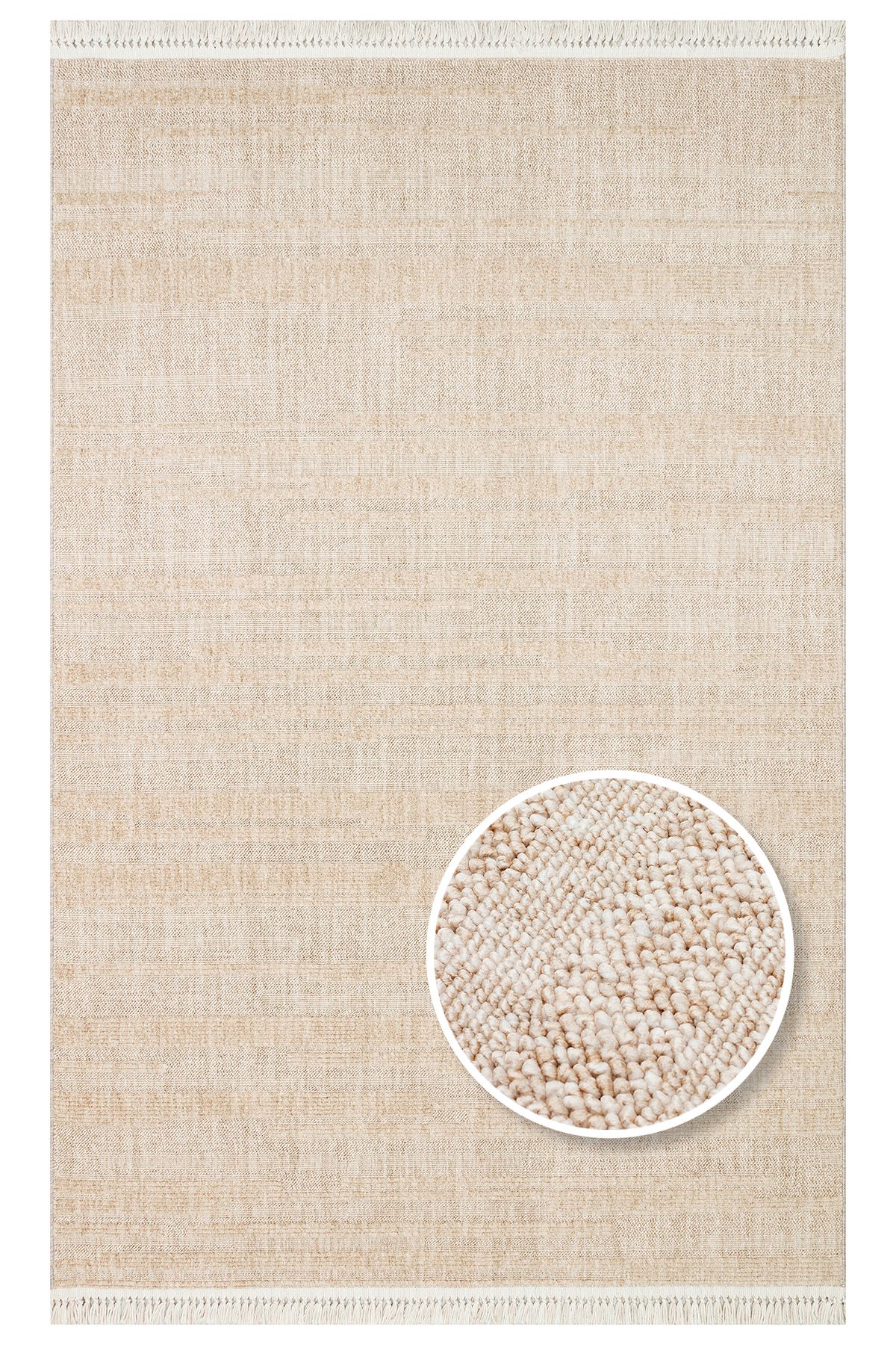Eko Halı MAYER HALI HURGADA 01 BEIGE Hav Toz Vermeyen Yumuşak dokulu Modern Makine Halısı