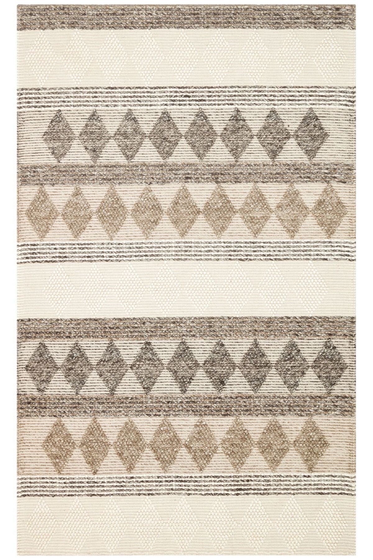 Eko Halı MAYER HALI JADE 01 GREY Naturel Kazak Örgü Desenli El Dokuma Örgü Halı