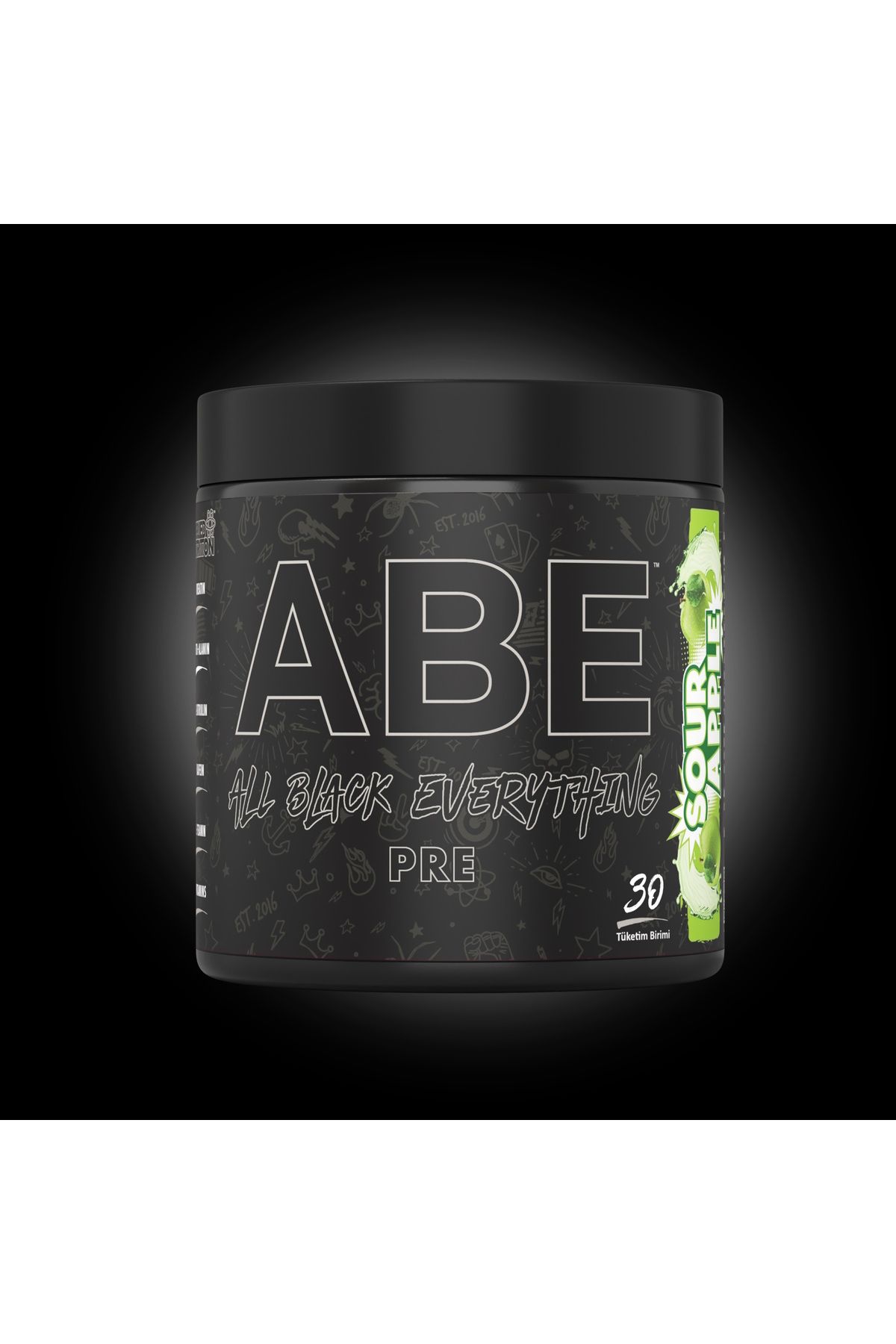 applied nutrition Abe Pre-workout Yeşil Elma Aromalı 315g 30 Servis Yoğun Enerji Ve Performans Destekleyici Set