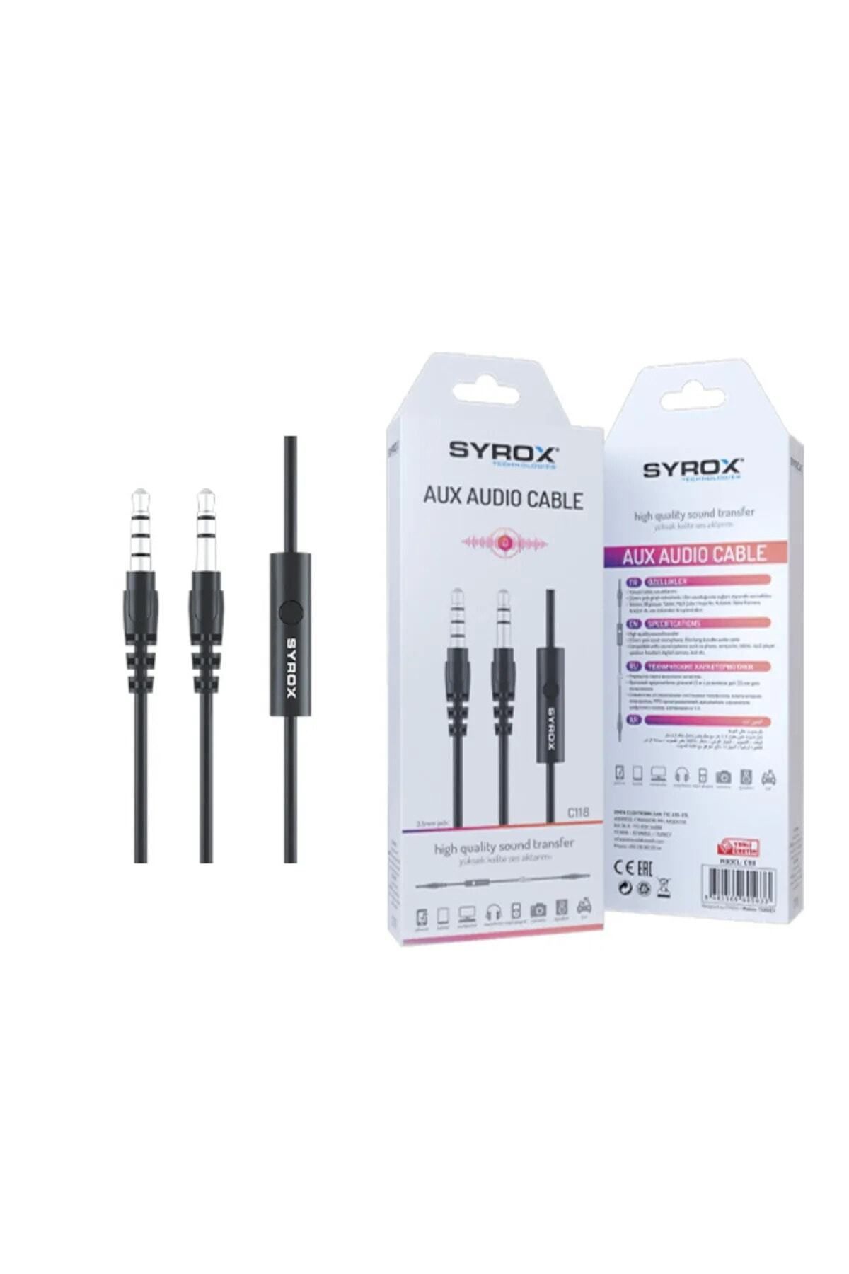 Syrox-Original Aux Cable 1.5 Mt C118 2