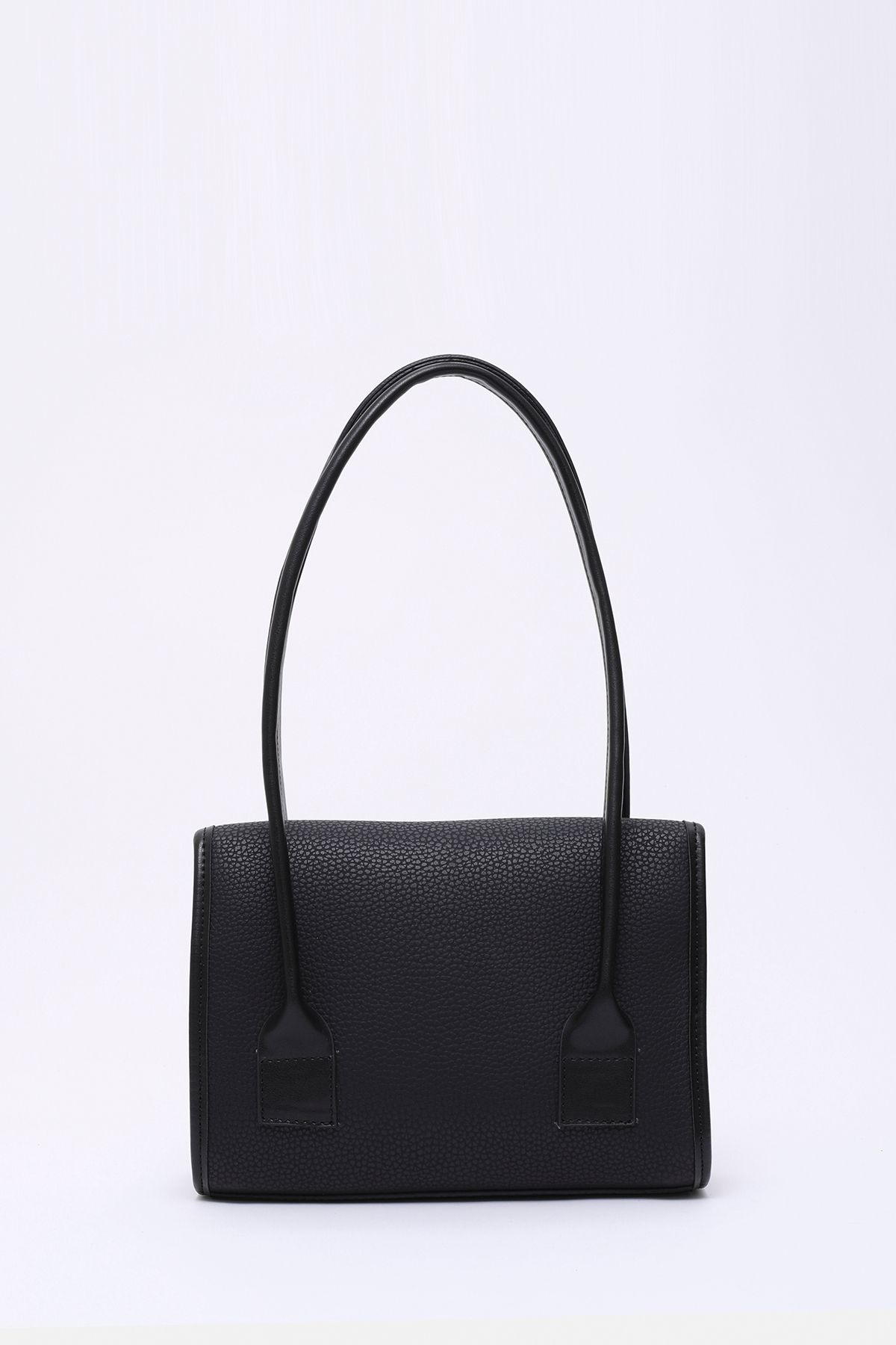 SHAKA-Black Shk178 Faux Leather, Single Compartment, Snap Fastener, Arm and Shoulder Bag 3