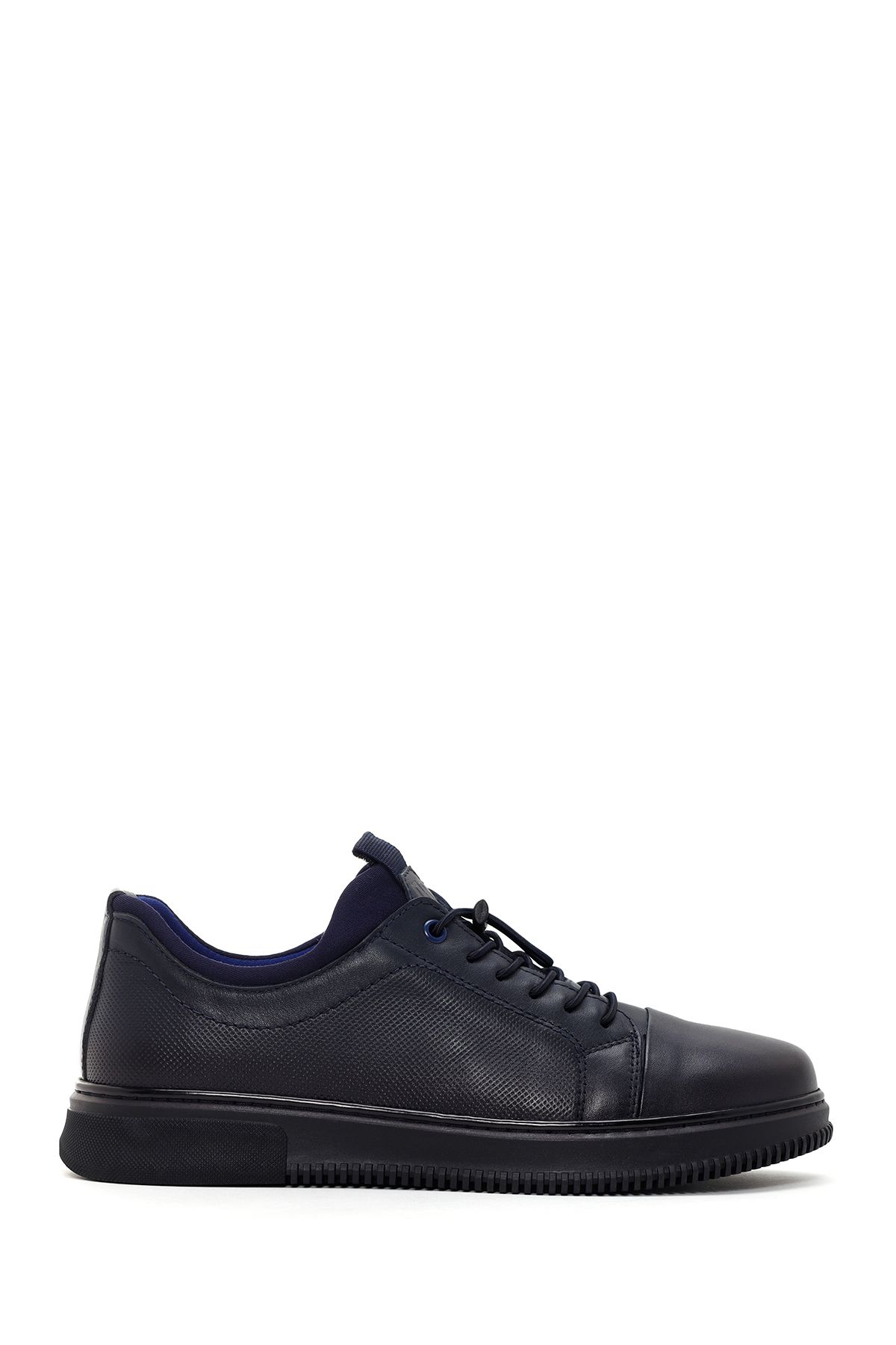 Derimod-Navy Blue Leather Sneaker - Lace-up, Men's, 24WFD 676026 1