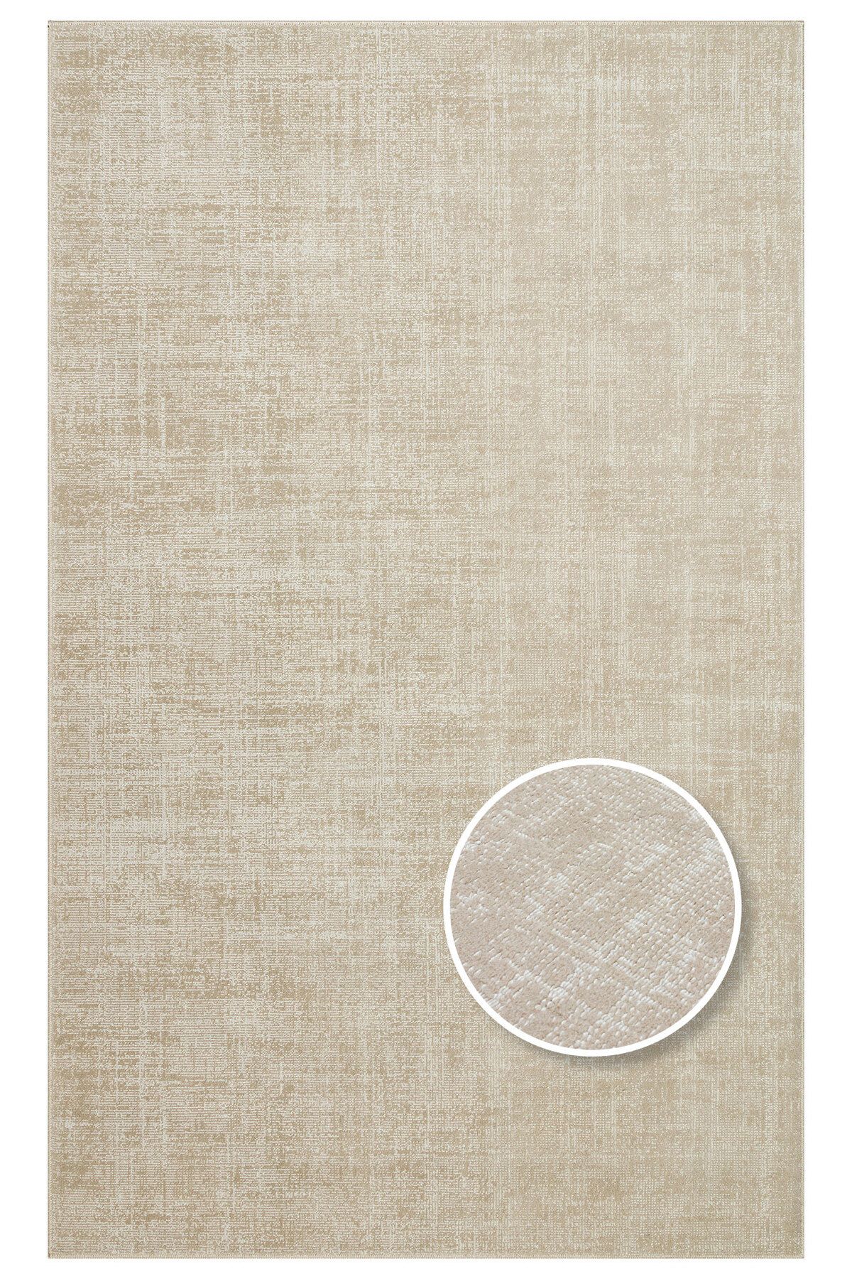 Eko Halı MAYER HALI KALAHARİ PLAIN BEIGE Özel Dokuma Tekniği ile Üretilen Modern Sade Desenli Makine Halısı