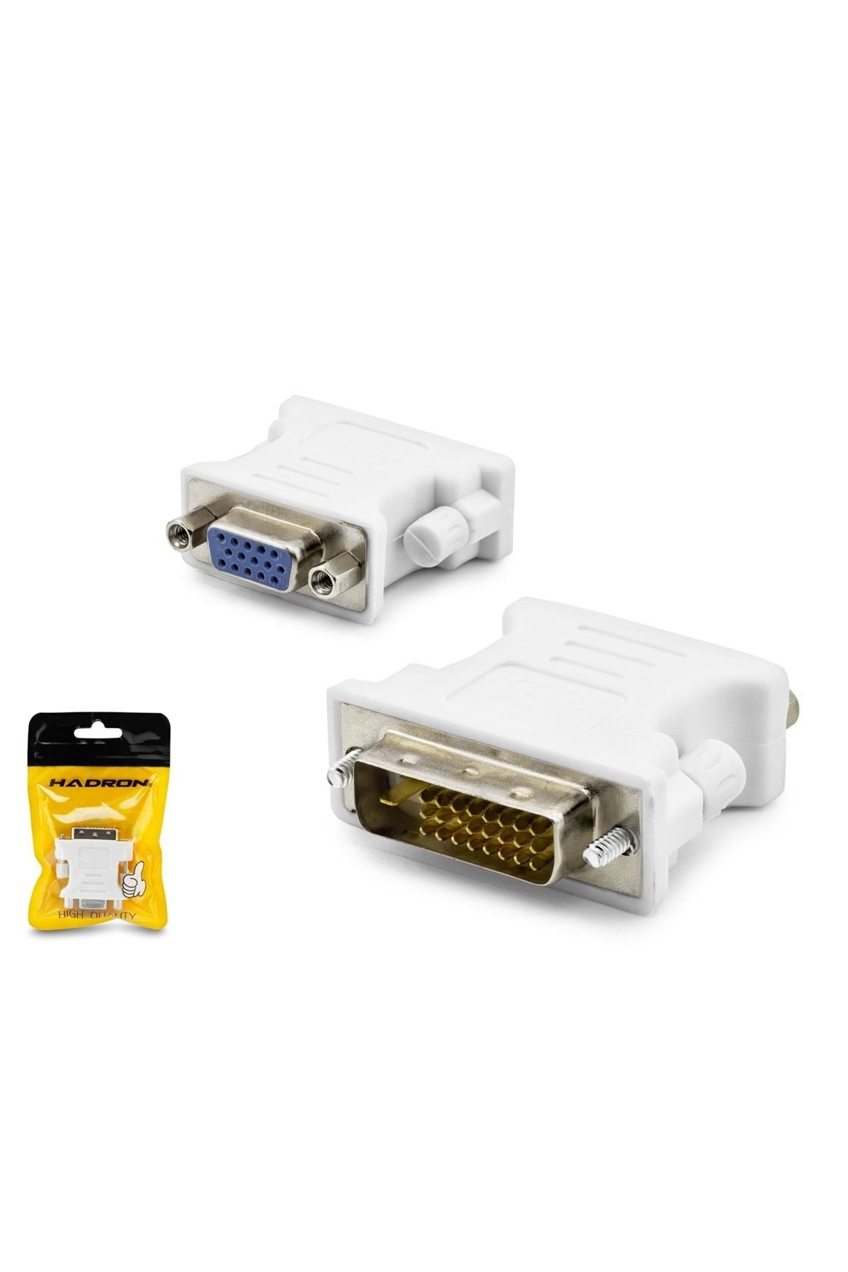 HADRON Hdx1304 Dvı (M) To Vga (F) Adaptör 24 1 Beyaz