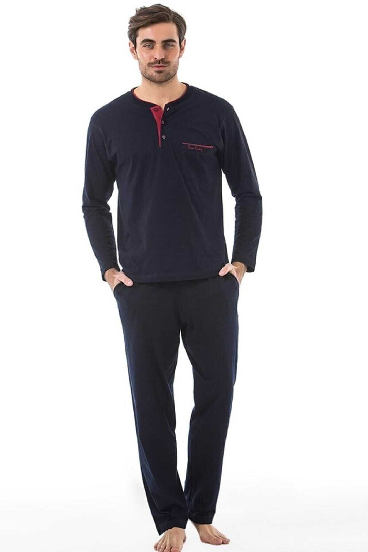 ست پیژامه آبی مردانه کت و شلوار داماد 5 تیکه 5560 Pierre Cardin