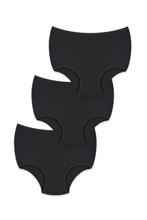 Butik Kadın Külot Yüksek Bel 3'lü Paket - Yüksek Bel Rahat İç Giyim, Pamuklu ...