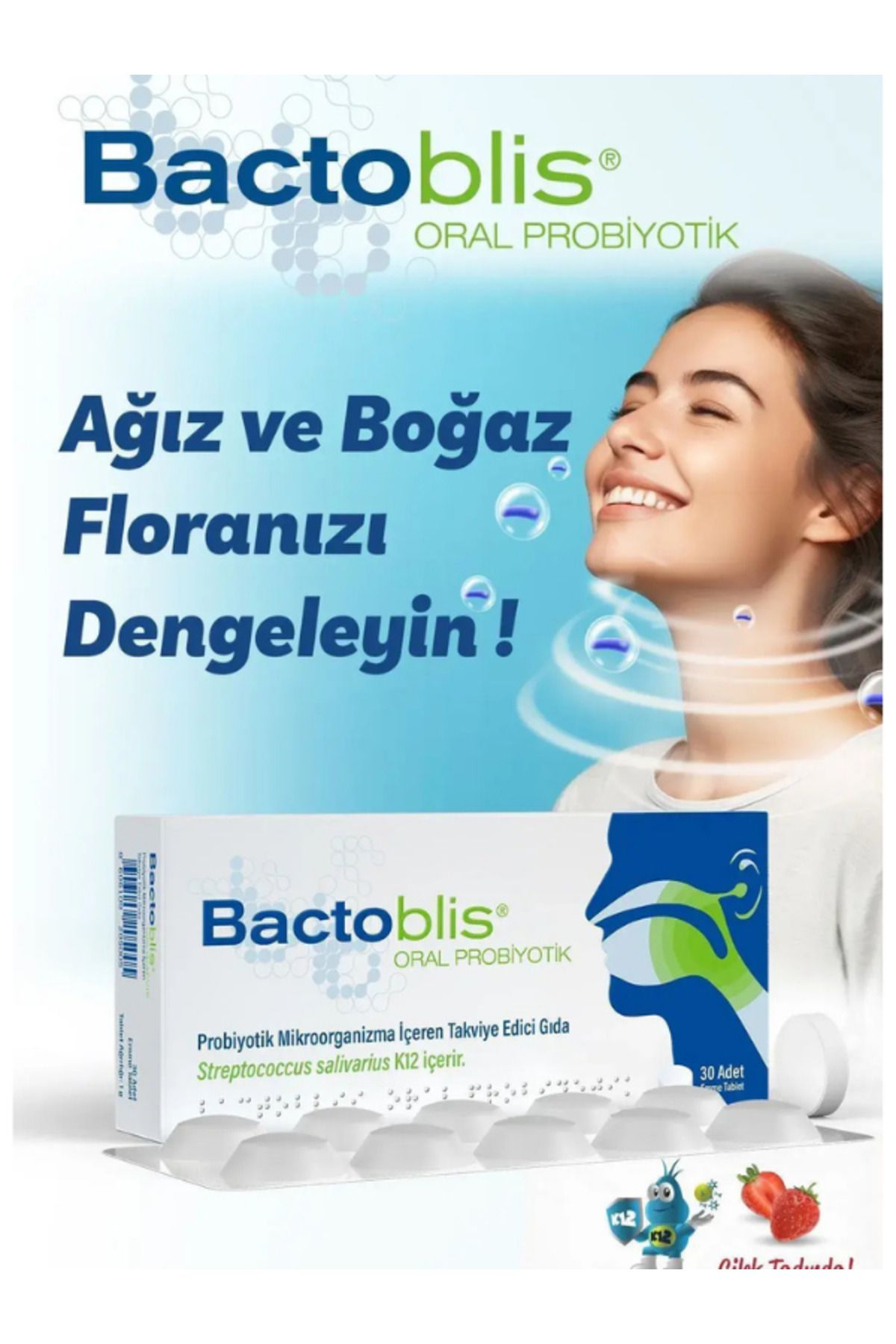 Bactoblis Oral Probiyotik 10 Tablet Takviye Edici Gıda