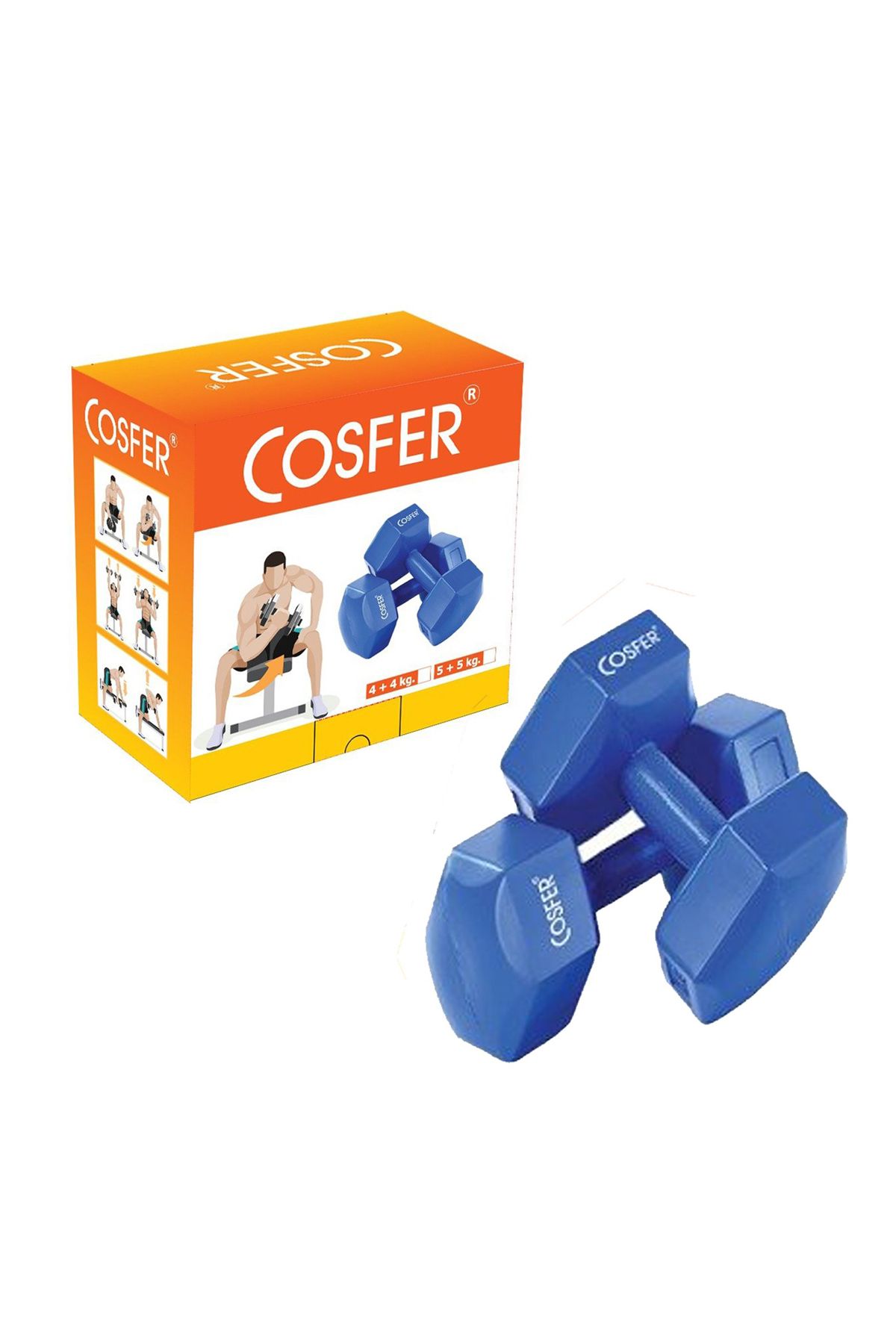 Cosfer 5 Kg X2 Adet Plastik Dambıl