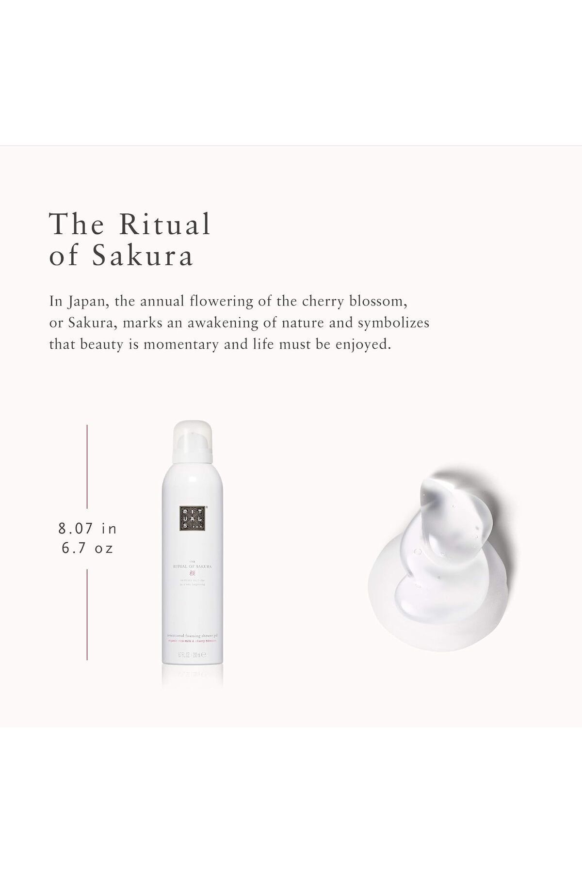 Rituals The Ritual Of Sakura Foaming Shower Gel 200 ml شیر برنج و شکوفه گیلاس