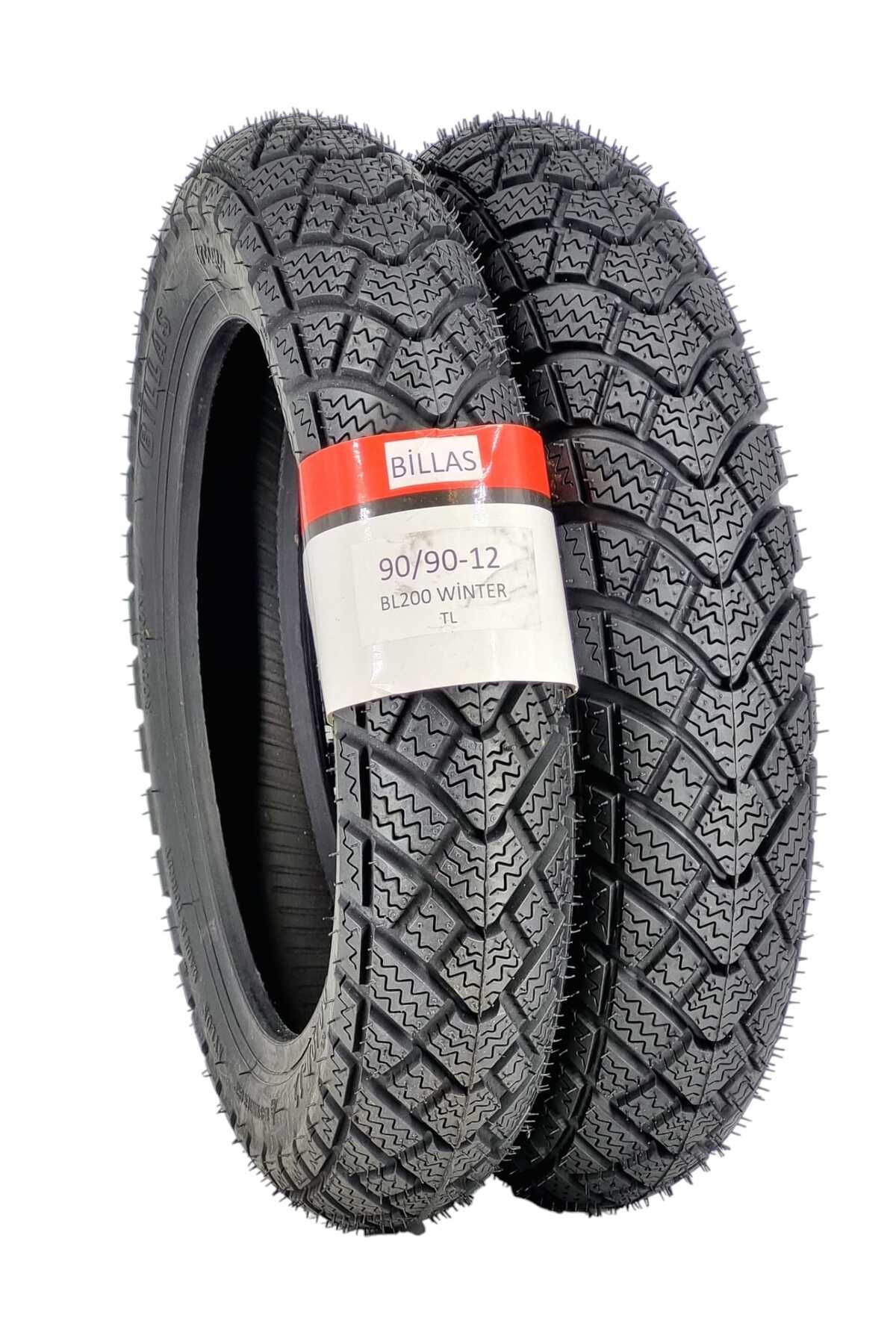 Billas TVS JÜPİTER 110/ 125 KIŞLIK LASTİK TAKIMI 90/90-12 DUBLEKS (TL)(TUBELESS) BL200