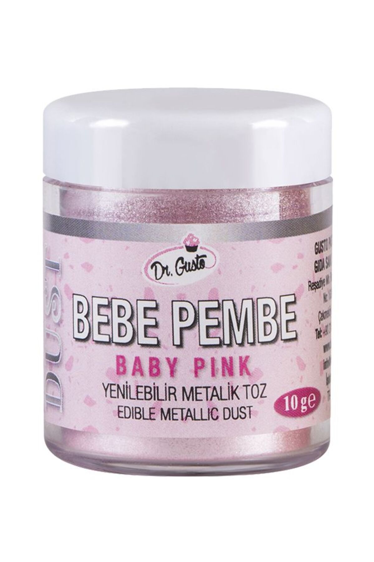 Dr. Gusto Metalik Toz 10 Gr - Bebe Pembe