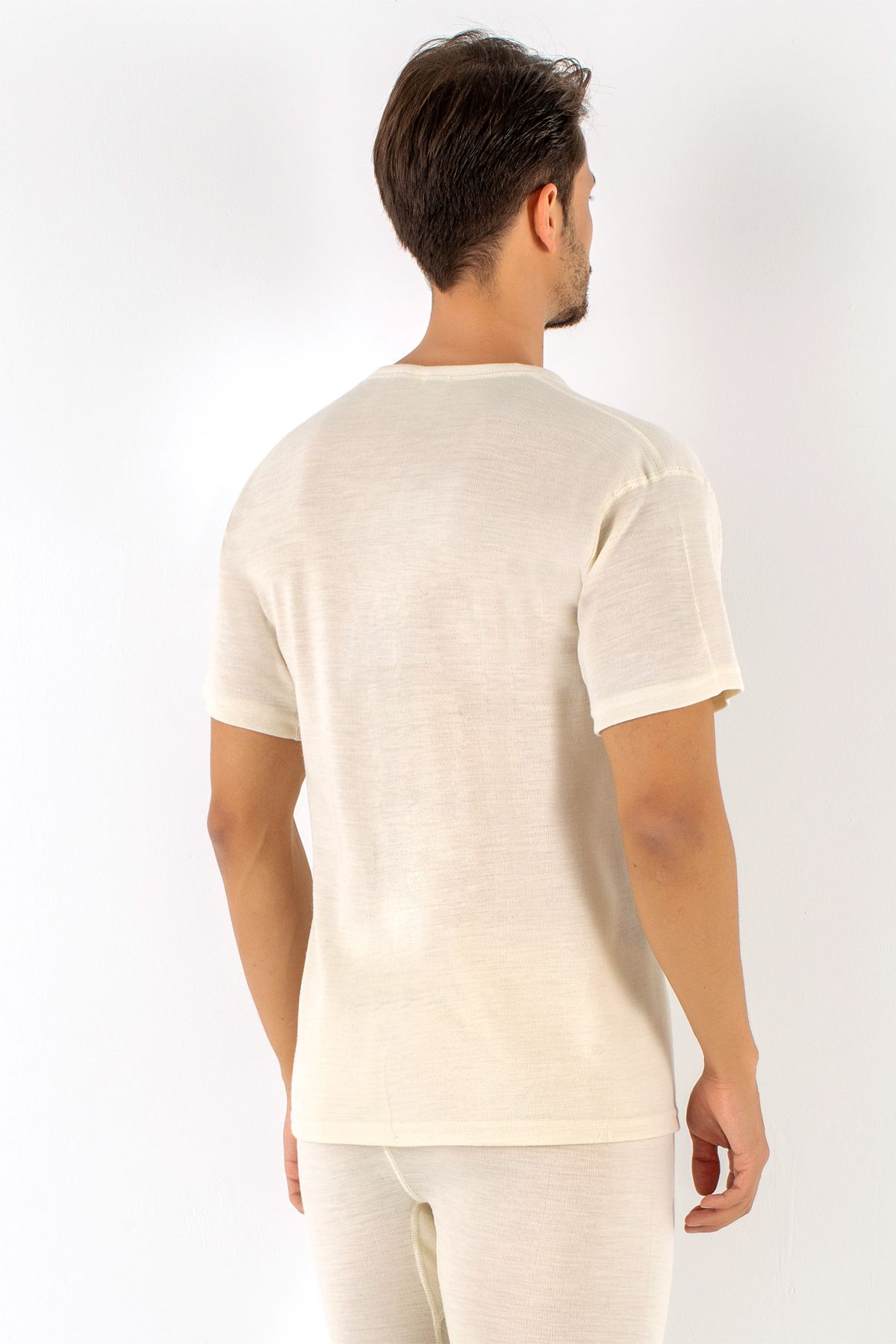 Miorre-Pure Wool Men's Short Sleeve Undershirt 5