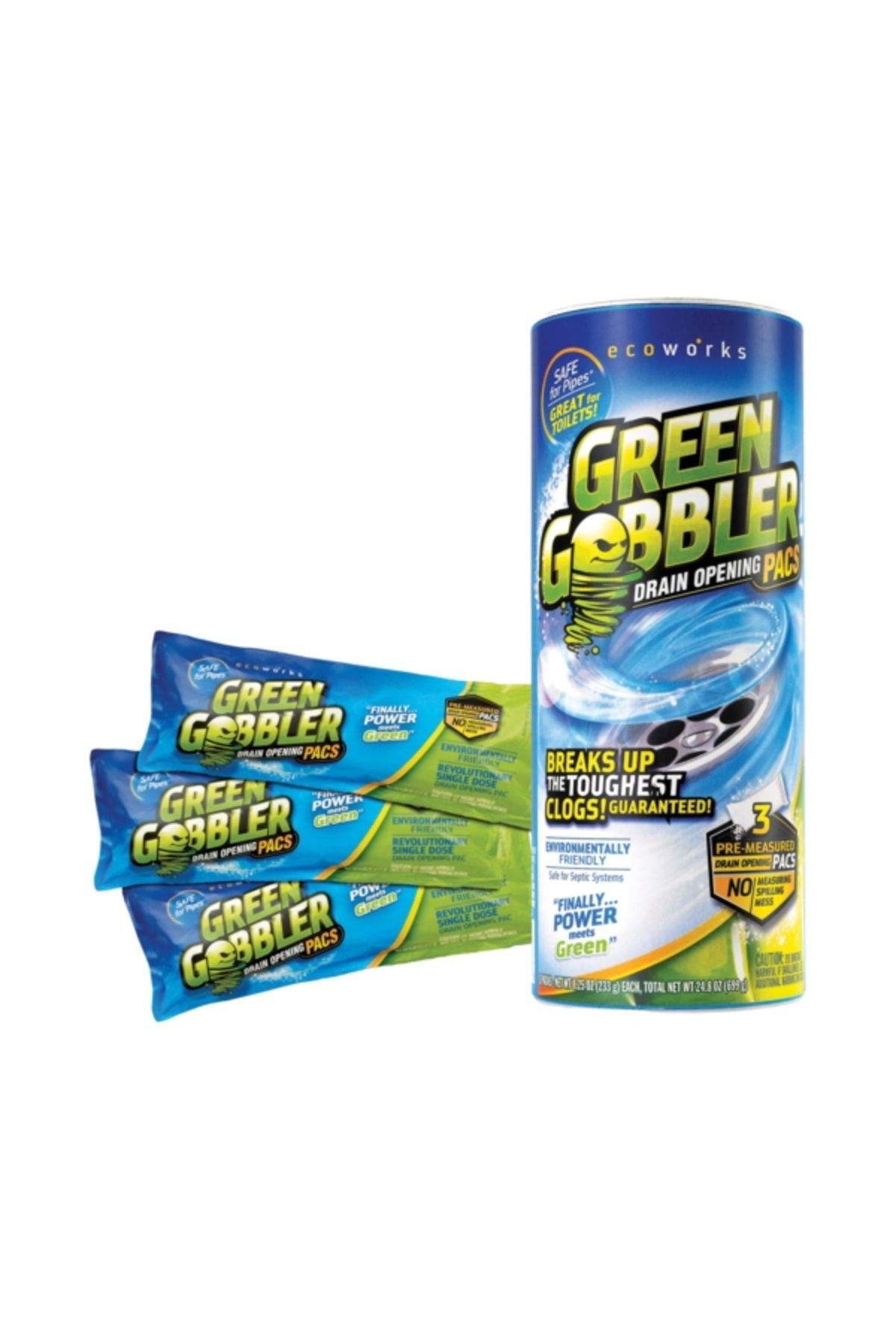 Green Gobbler-مجموعة مكونة من 3 قطع لتنظيف الأنابيب وفتح البالوعات بدون استخدام المبيضات 2