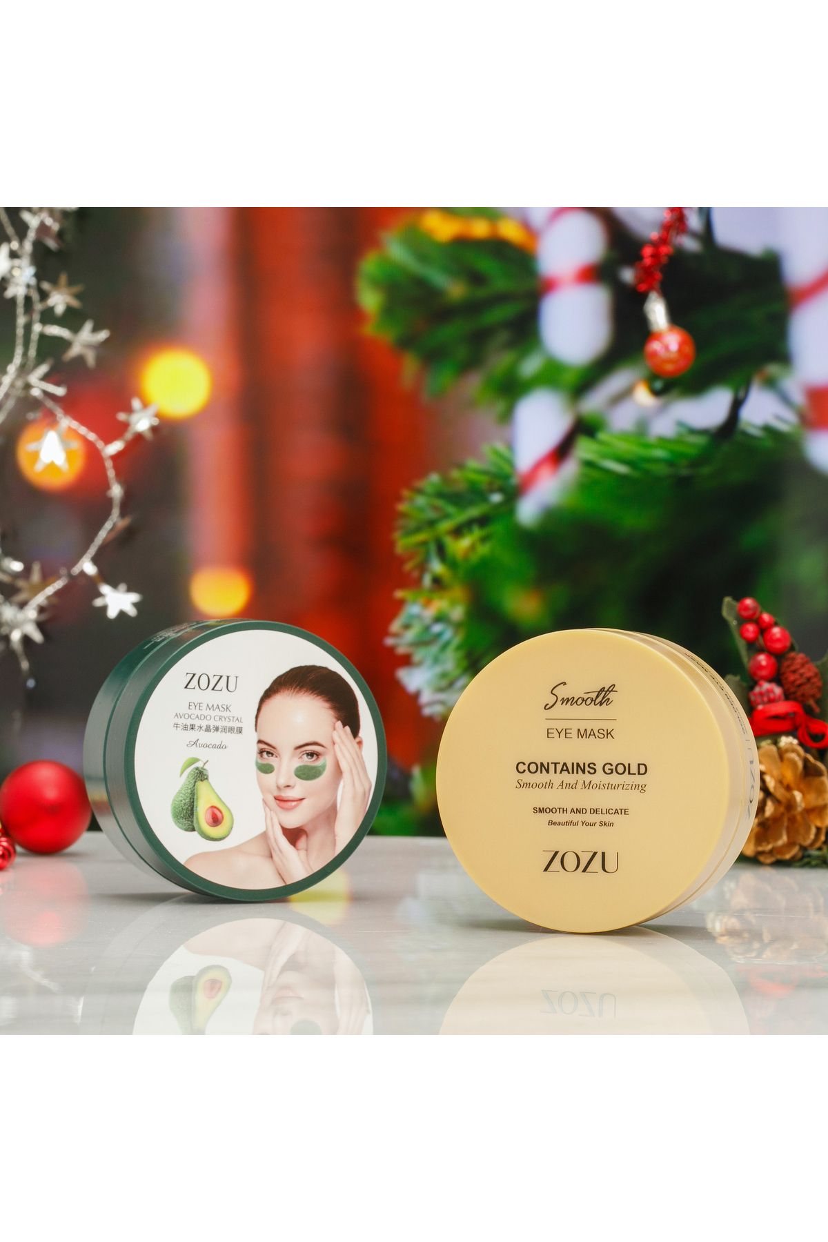 ZOZU ® 2li Altın Hyalüronik Asit Kırışıklık Karşıtı Ve Avokado Özlü Maske Seti