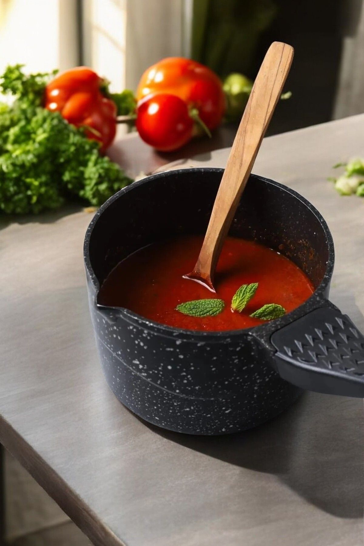 CocoVia-Cast Iron Granite Sauce Bowl & 14 cm 1 Lt Milk Bowl 2