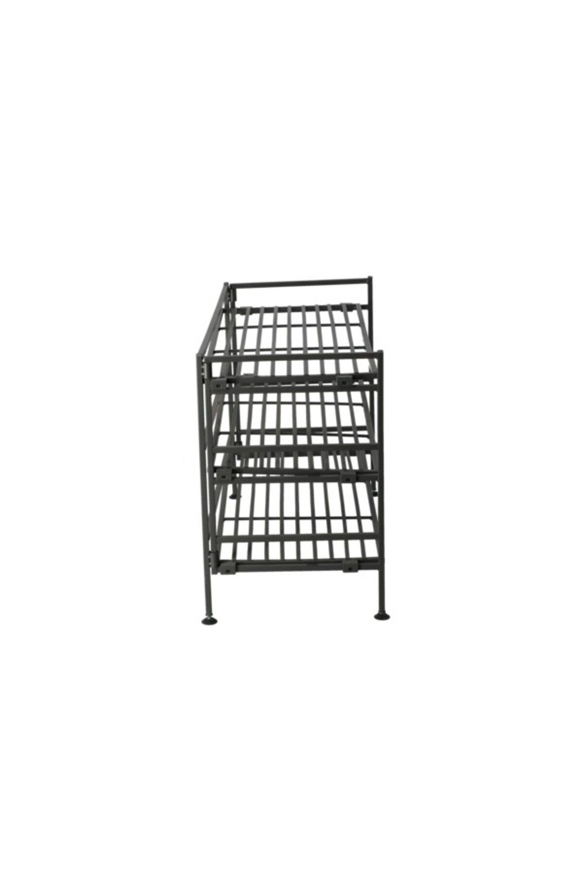 Seville Classics-3-Tier Elegant and Modern Design Rectangular Shoe Rack 3