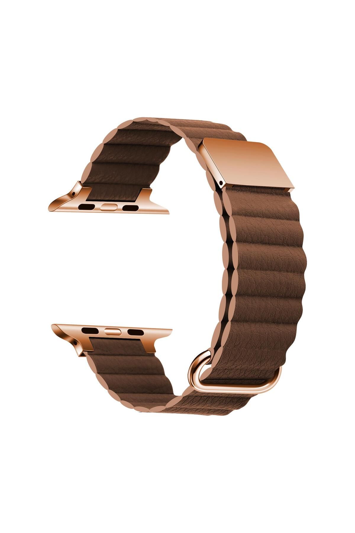 TEQSMA Apple Watch 44mm KRD-78 PU Deri Kordon Strap Kayış